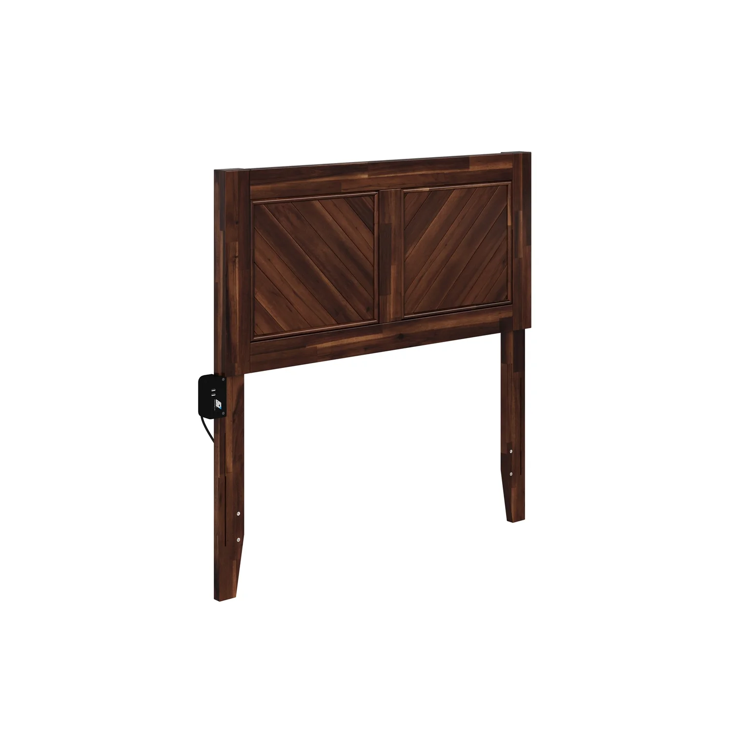 AFI Canyon Twin Solid Wood Headboard with Attachable Charger, Barnwood