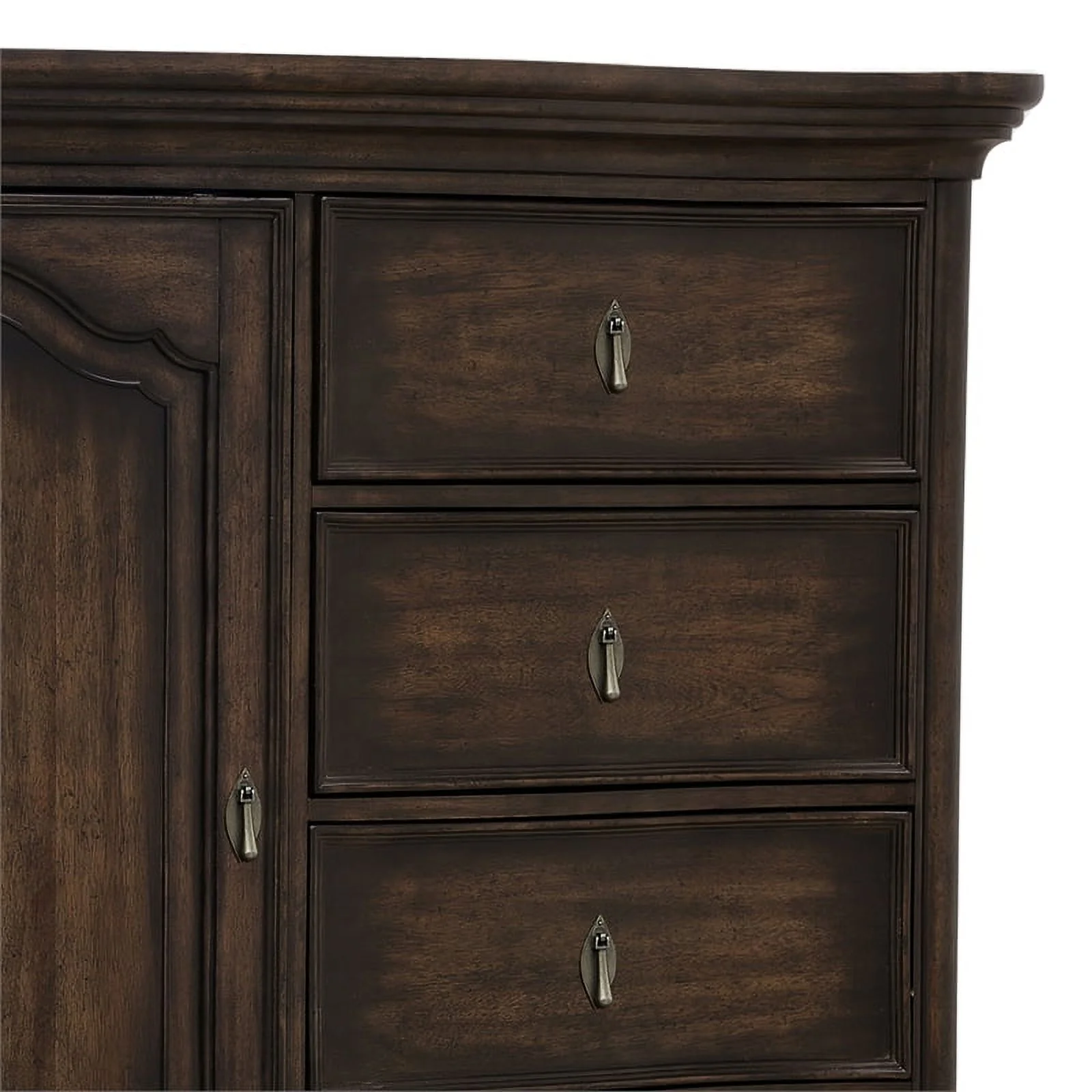 Cooper Falls Six-Drawer Wood Master Chest with Cabinet in Otter Brown by Pulaski