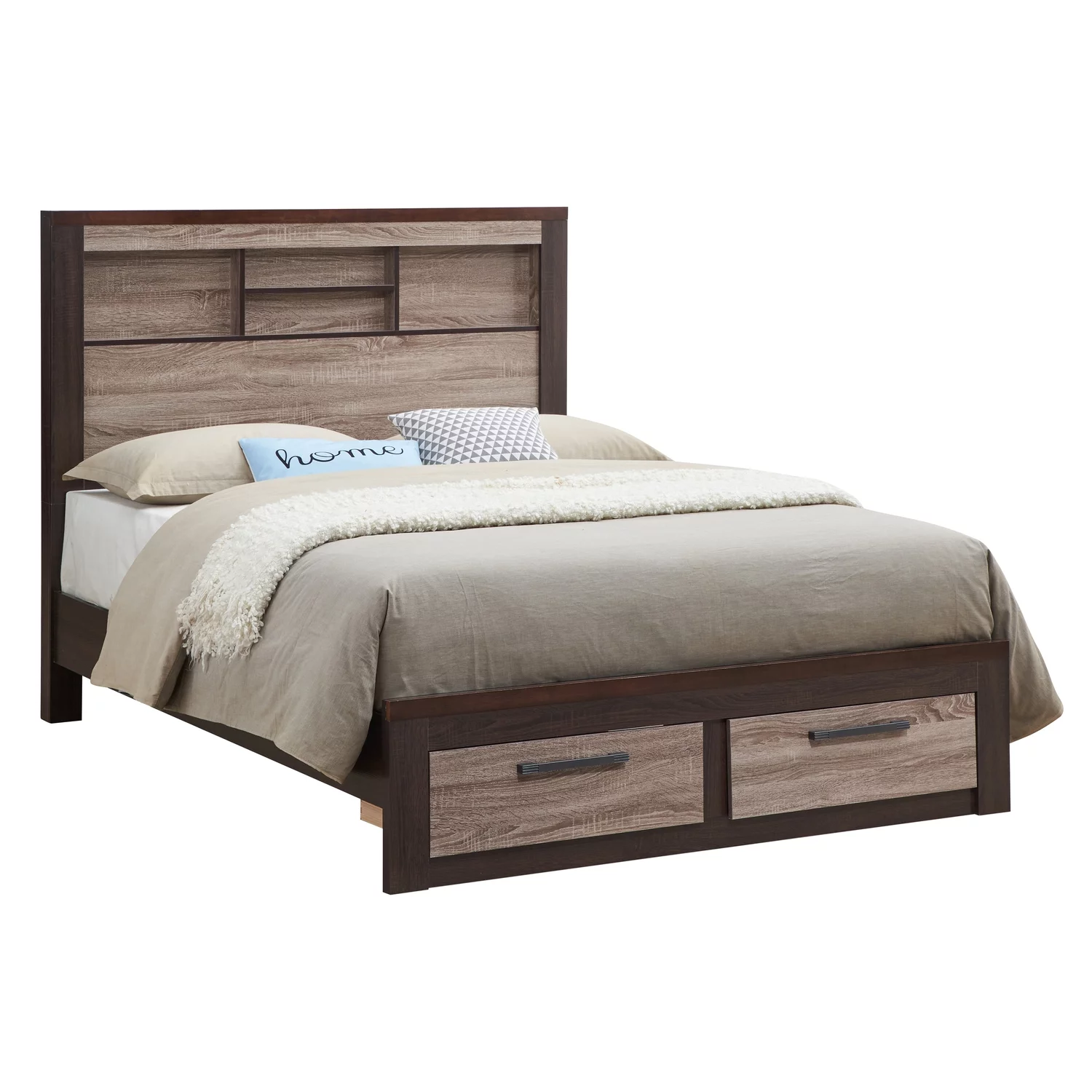 Maykoosh Urban Oasis G1400B-QB Queen Bed , Gray/Brown