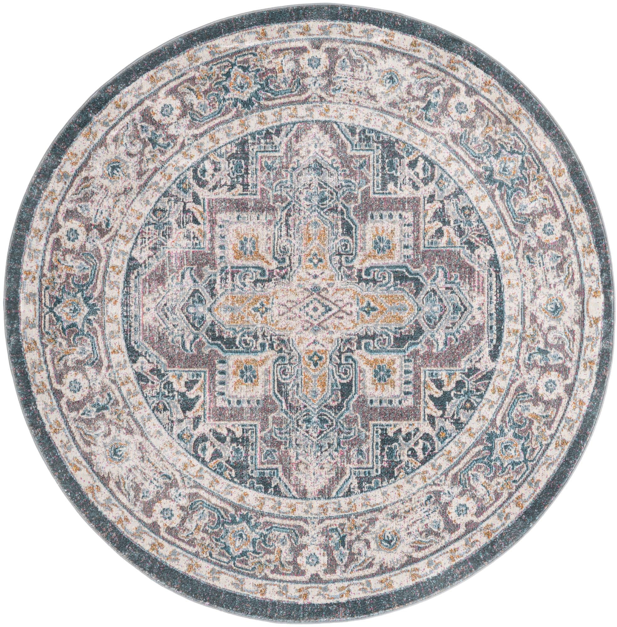 Unique Loom Prado Baracoa Rug Gray/Blue 5' 5