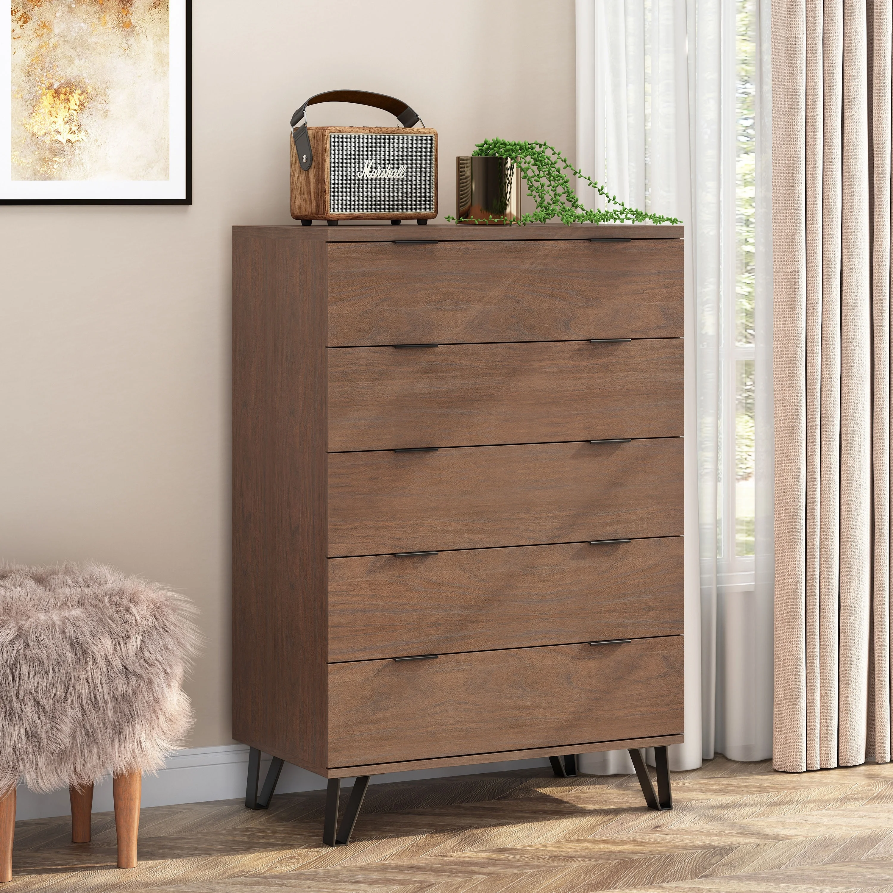 Christopher Knight Home Norcross 5 Drawer Wide Dresser by