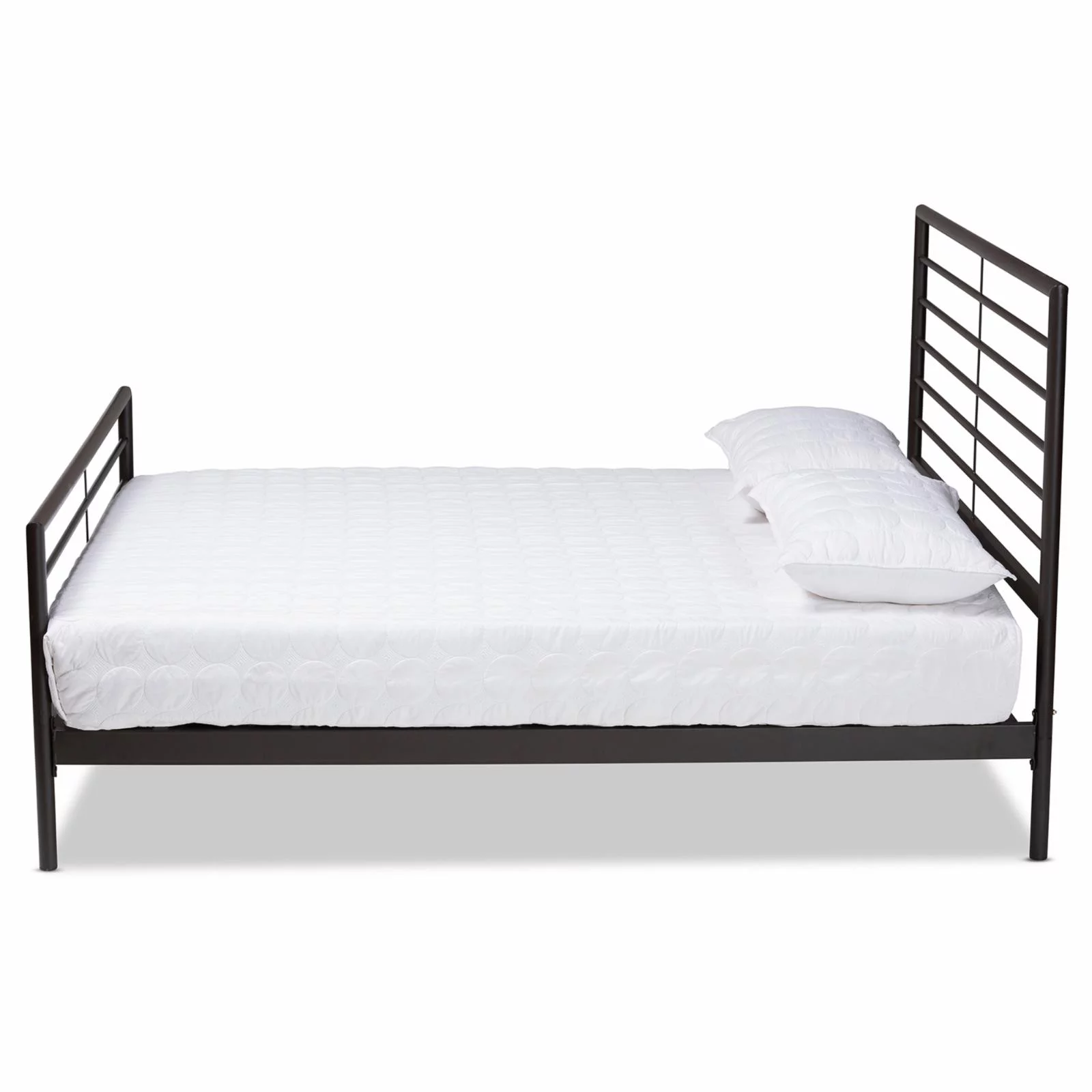 Baxton Studio Alva Industrial Black Finished Metal Full Size Platform Bed