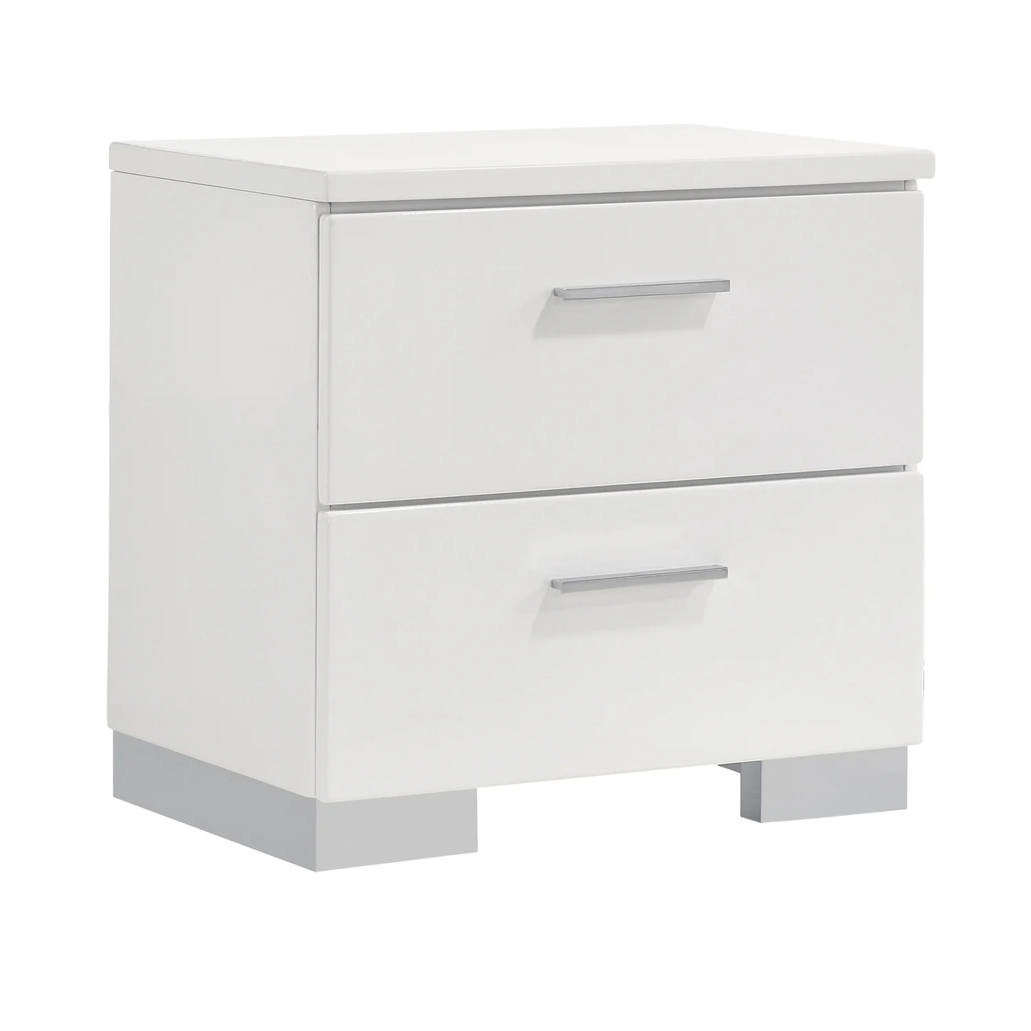 Coaster Felicity 5-Piece Modern Wood Queen Bedroom Set in Glossy White