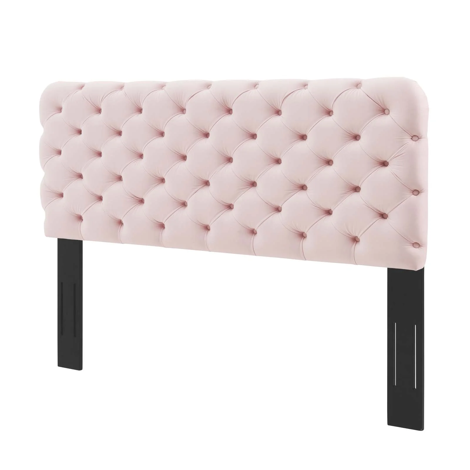 Tufted Headboard, King Size, Velvet, Pink, Modern Contemporary Urban Design, Bedroom Master Guest Suite