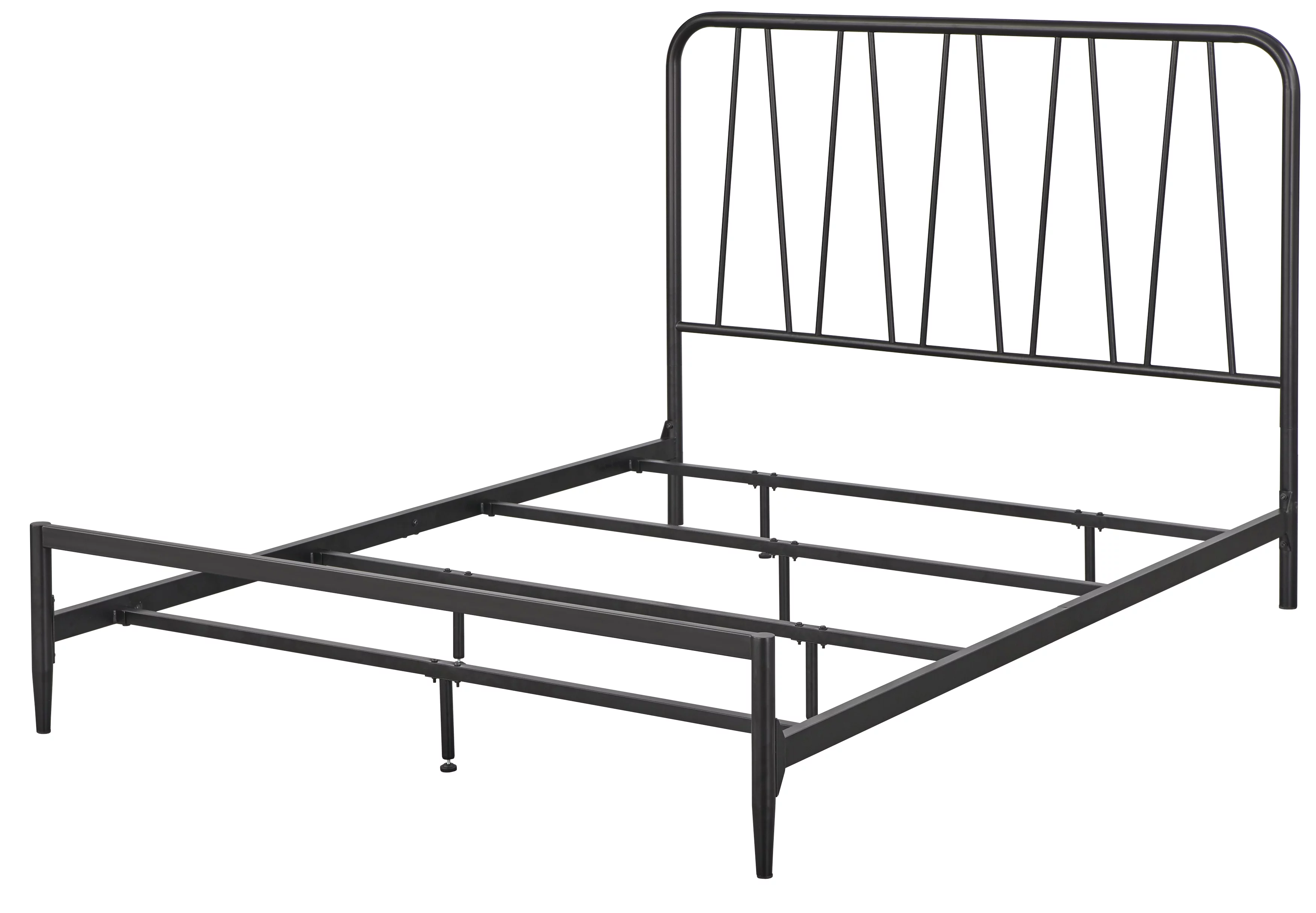 TMS Germaine Contemporay Metal Queen Bed, Black