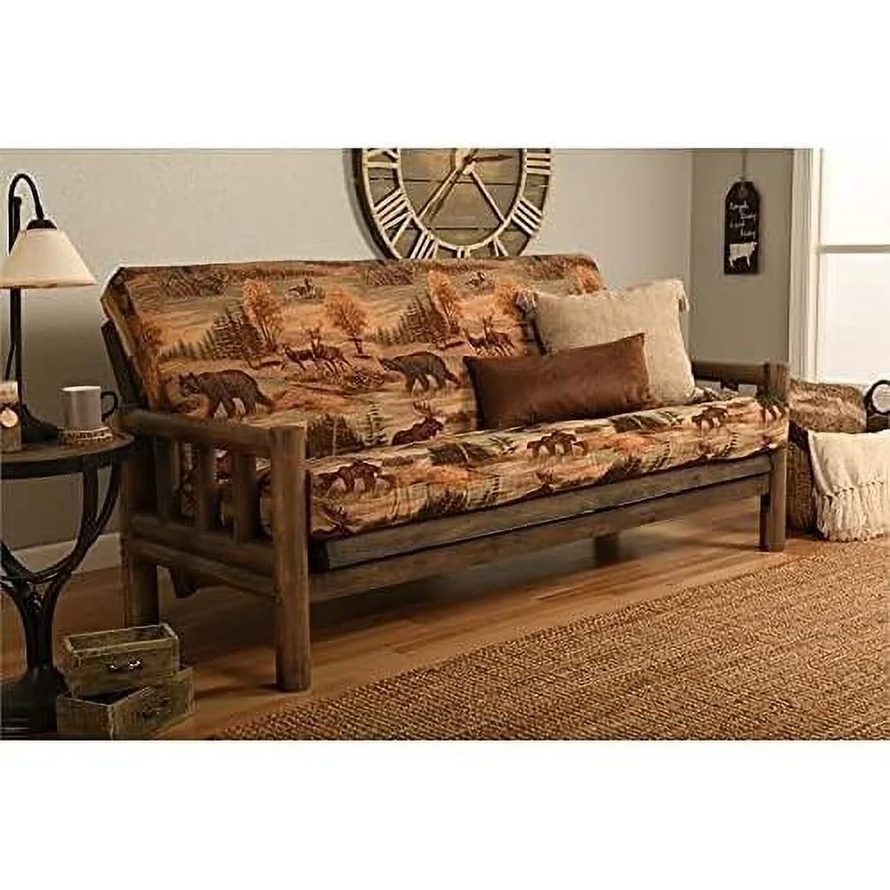 Full Size Spring Futon Mattress Replacement, Linen Fabric Cotton Sleeper Sofa Bed Mattress, Canadian
