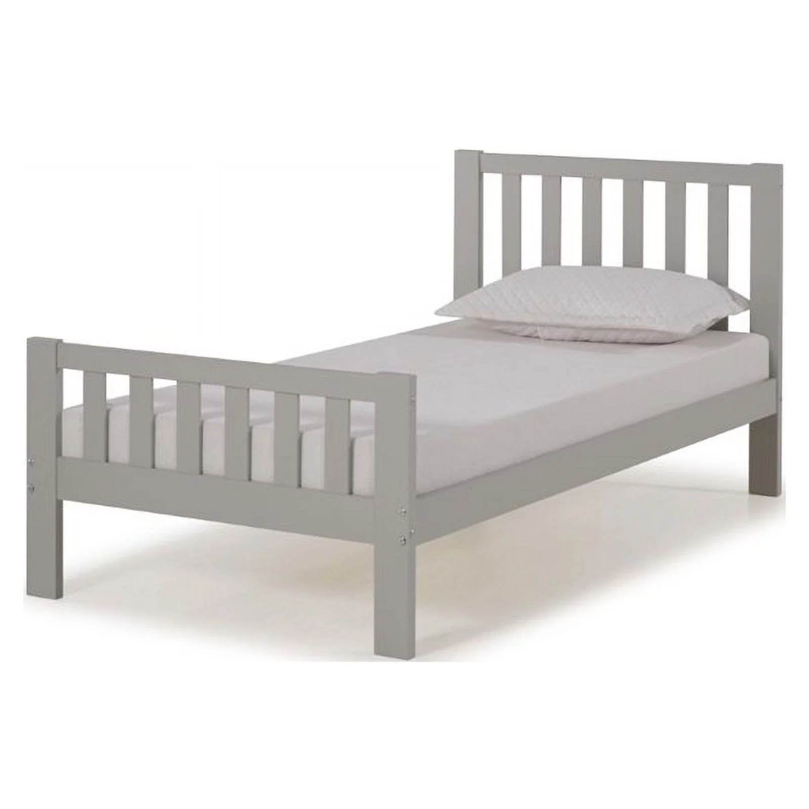 Rosebery Kids Modern Wood Twin Size Bed in Dove Gray