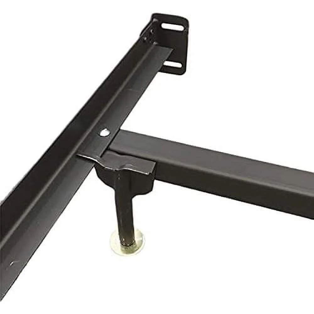 Bolt On Headboard Metal Platform Bed Frame W/ 9 Support Legs & Adjustable Feet For Water Mattresses & Box , King, Brown