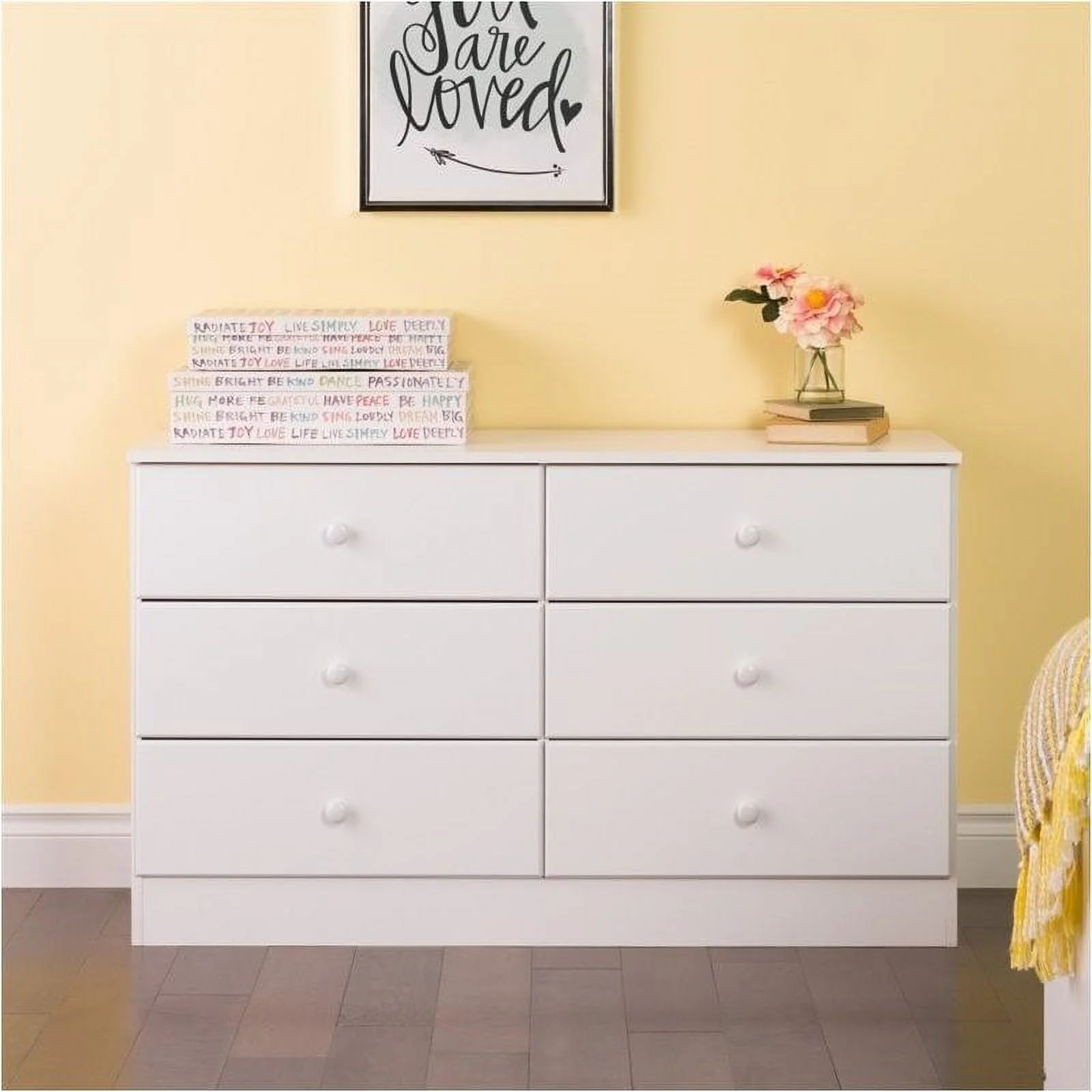 Hawthorne Collections 6 Drawer Double Dresser in White