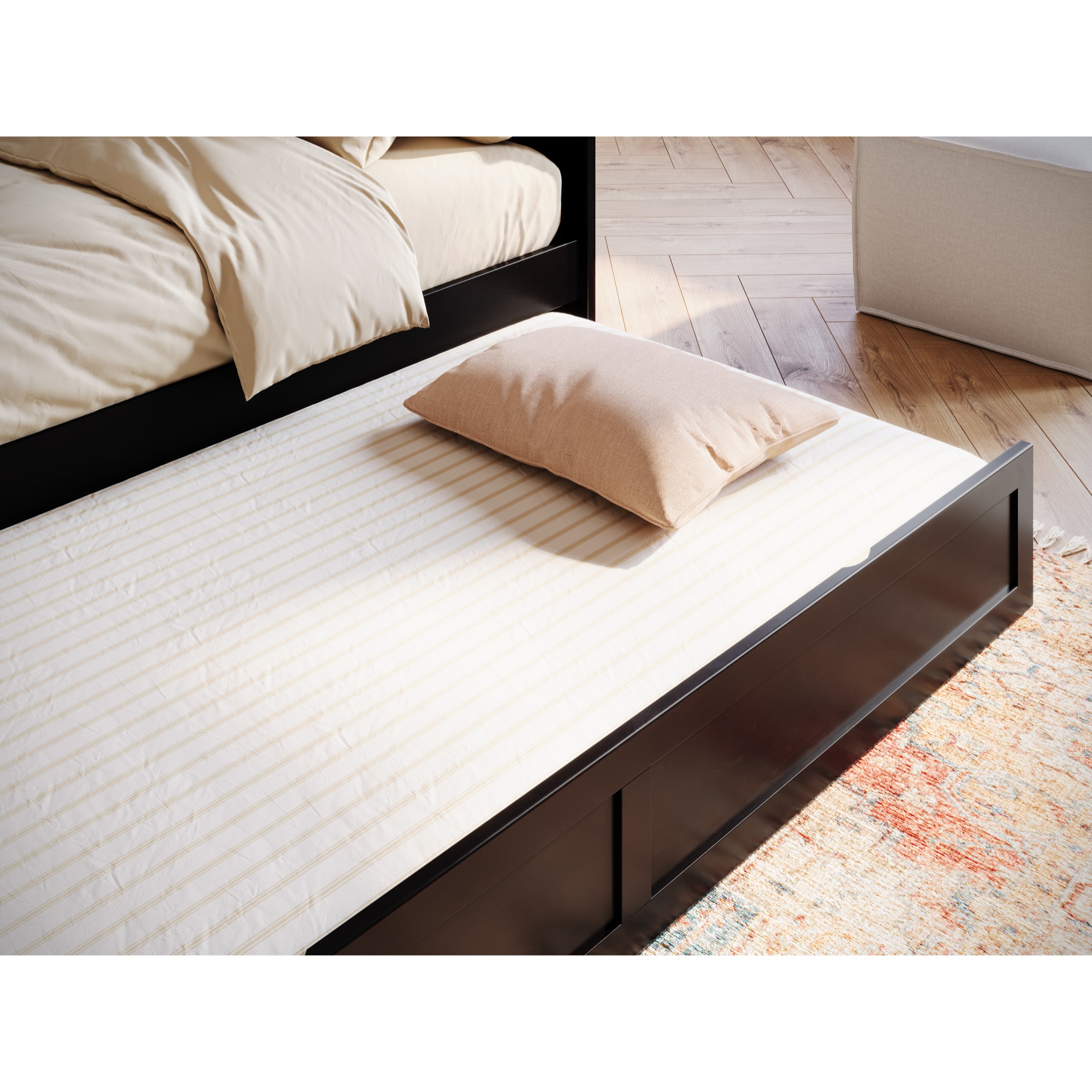 AFI Acadia Twin Wood Daybed with Twin Size Trundle in Espresso