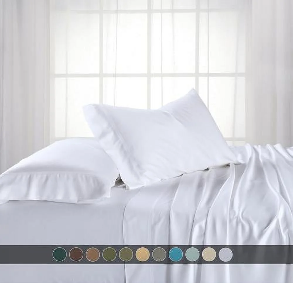 Luxury Adjustable Split King Sheets - Cooling Bamboo Viscose 600 Thread Count