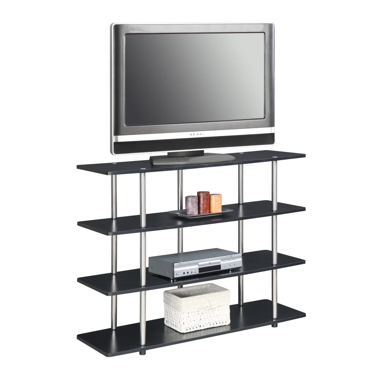 Convenience Concepts Designs2Go XL Highboy TV Stand in Black