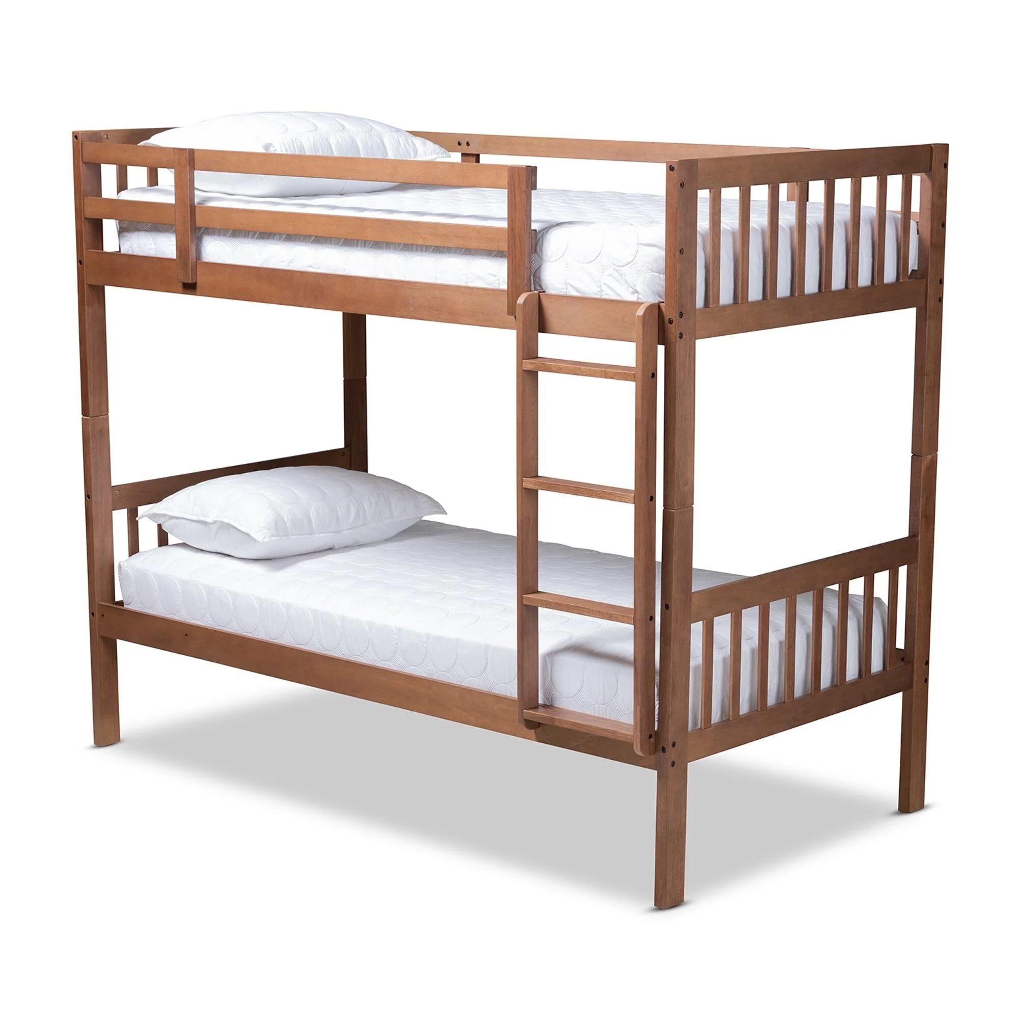 Baxton Studio Modern and Contemporary Bunk Bed Brown Walnut Finish