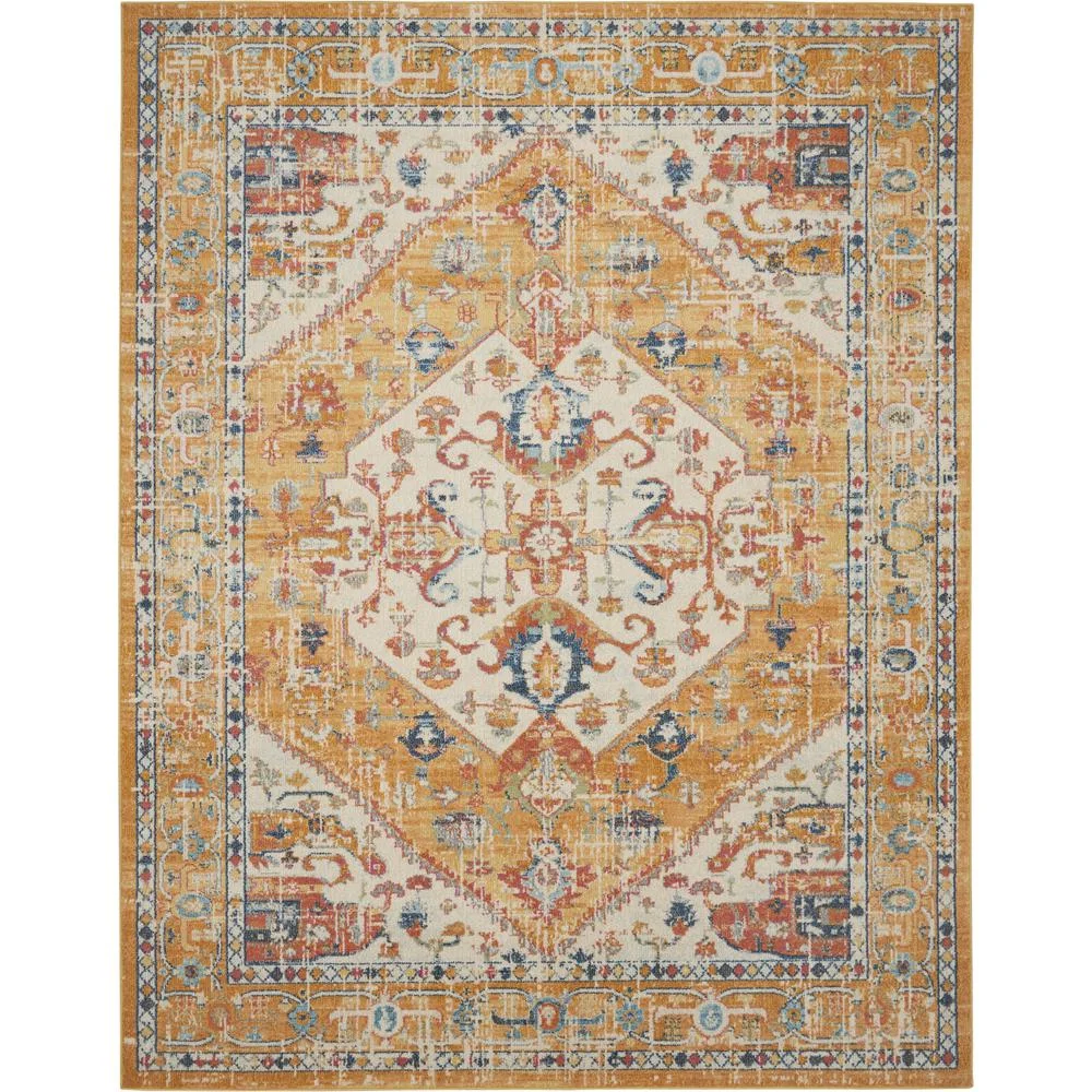 Nourison Passion Ivory/Yellow 5'3