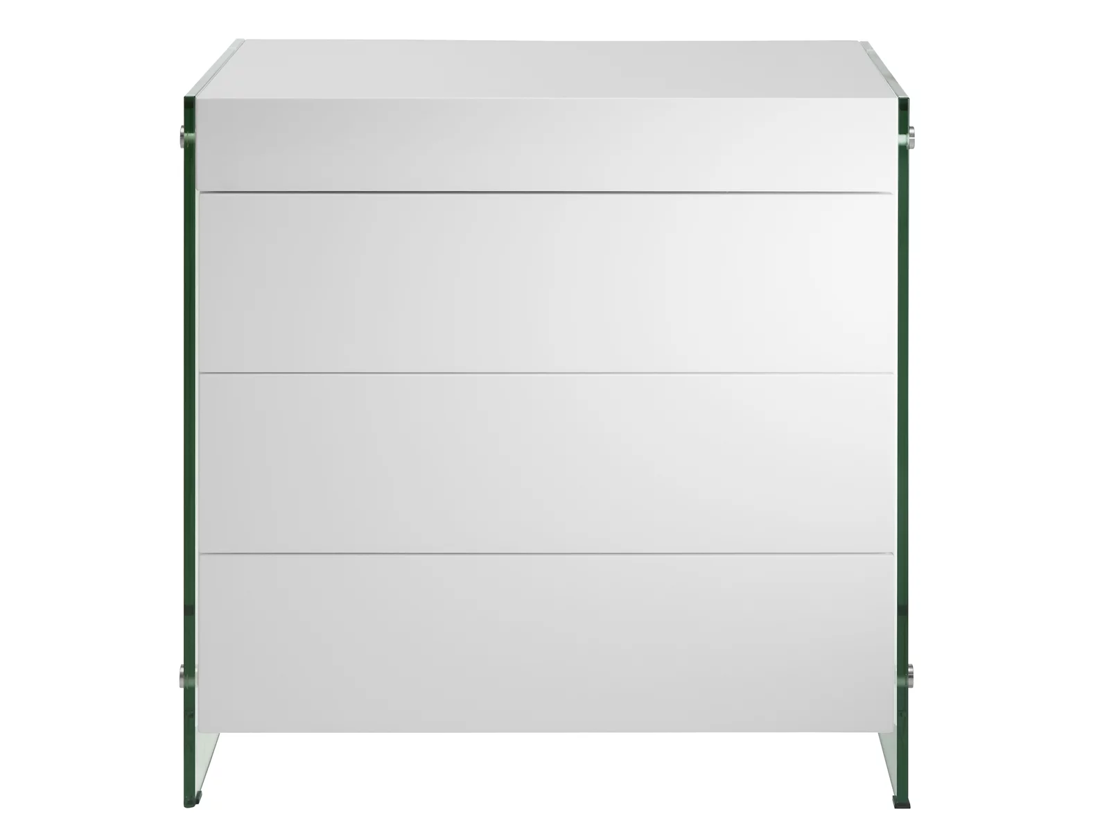 Casabianca Furniture Modern Il Vetro Engineered Wood Dresser in White