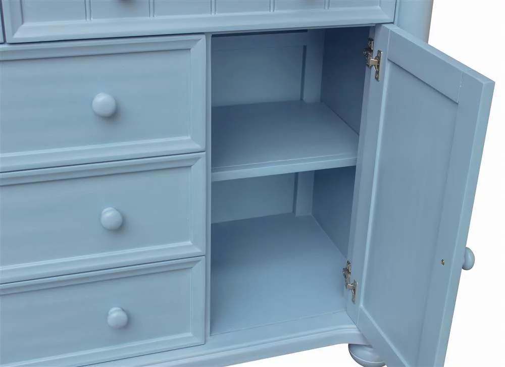 Sunset Trading Cool Breeze Bedroom Dresser | 5 Drawers | 2 Cabinets
