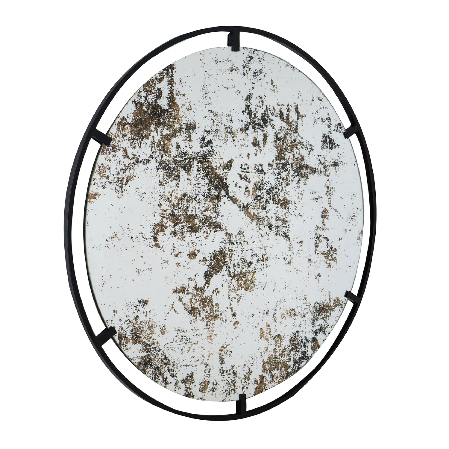 Theodor Round Antiqued Mirror - 31.5