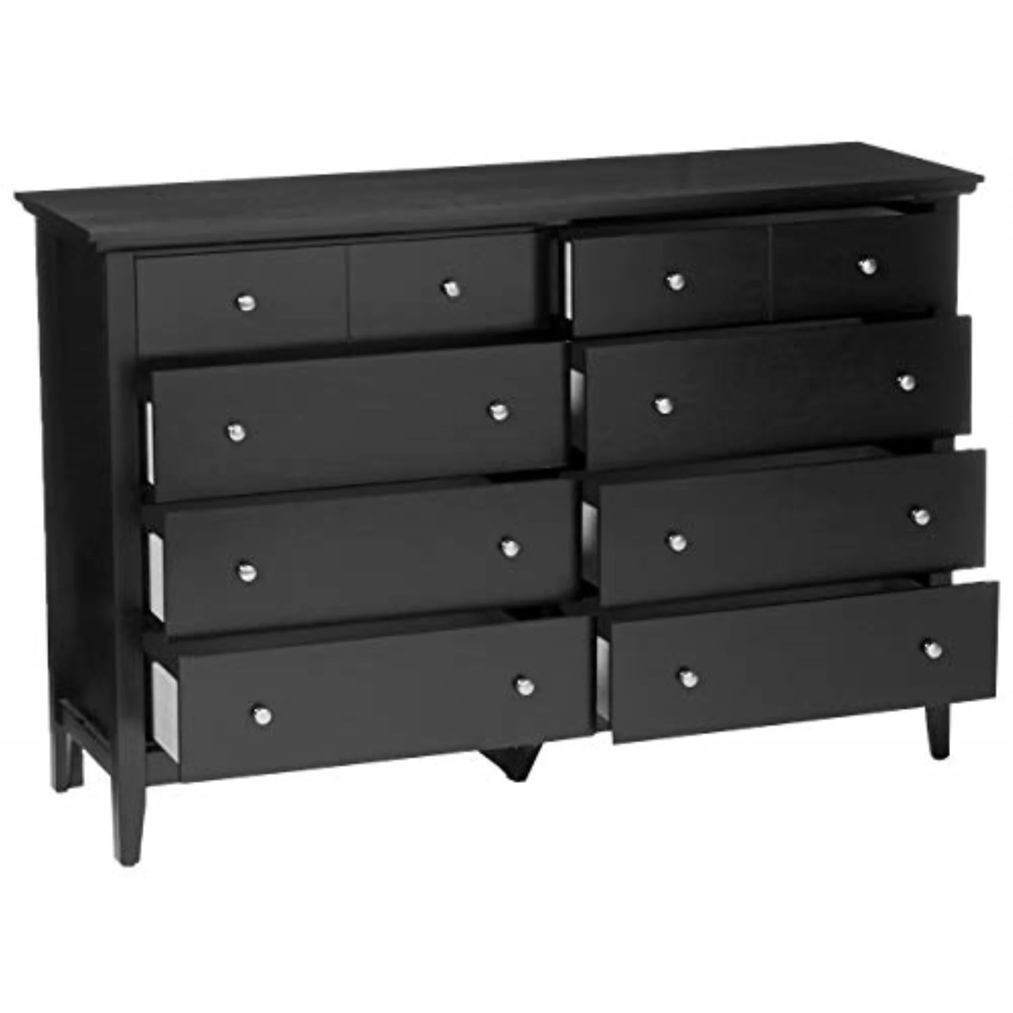 Glory Furniture Hammond 8 Drawer Dresser in Black