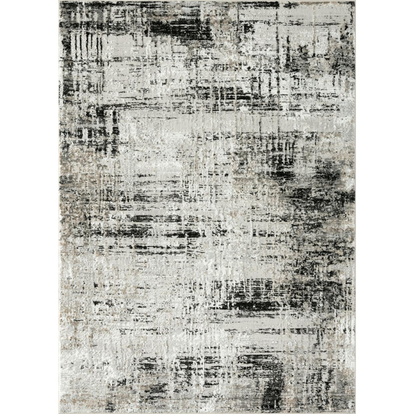 Luxe Weavers Abstract Gray 5x7 Area Rug, Indoor Modern Farmhouse Rug
