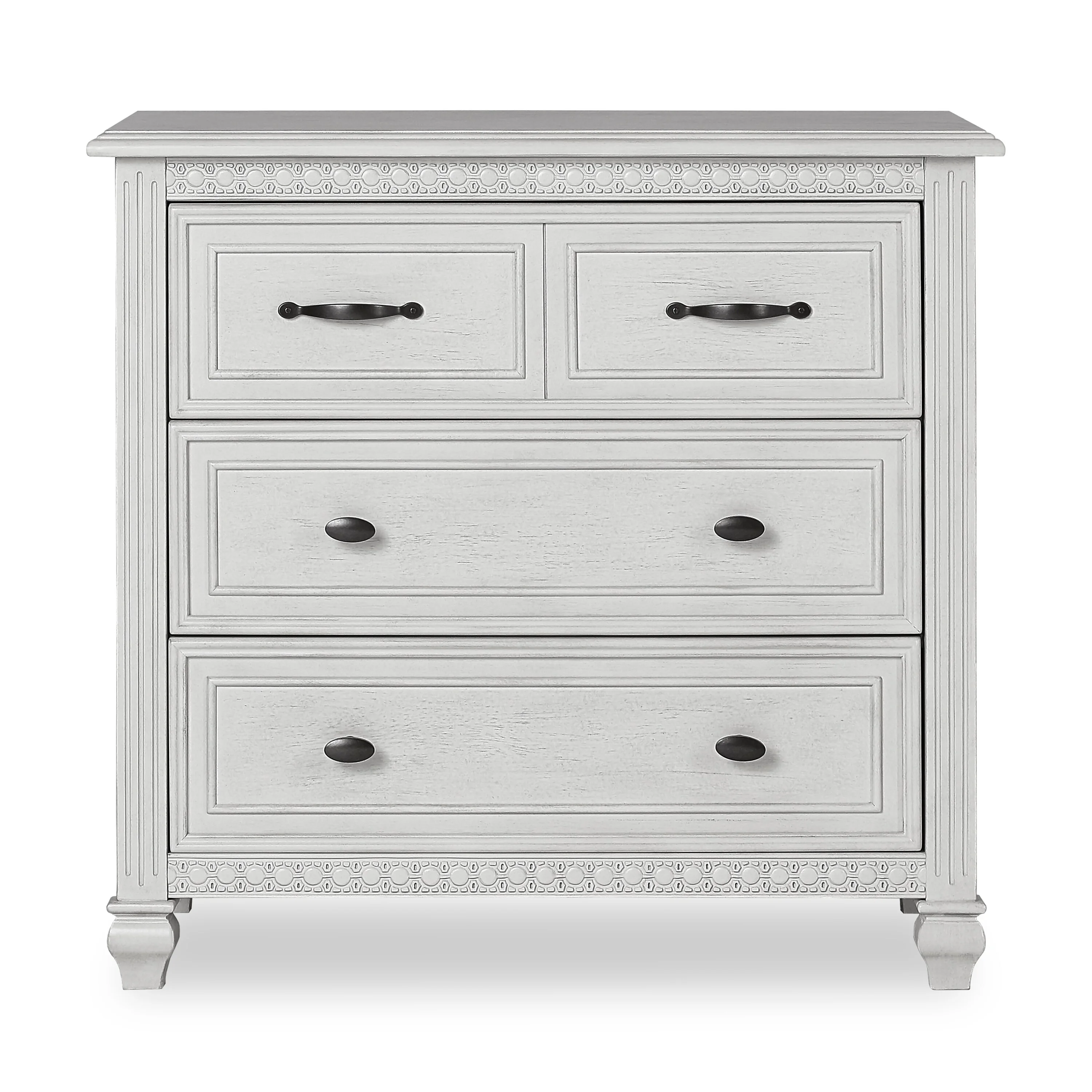 evolur Madison 3-Drawer Chest, Antique Grey Mist