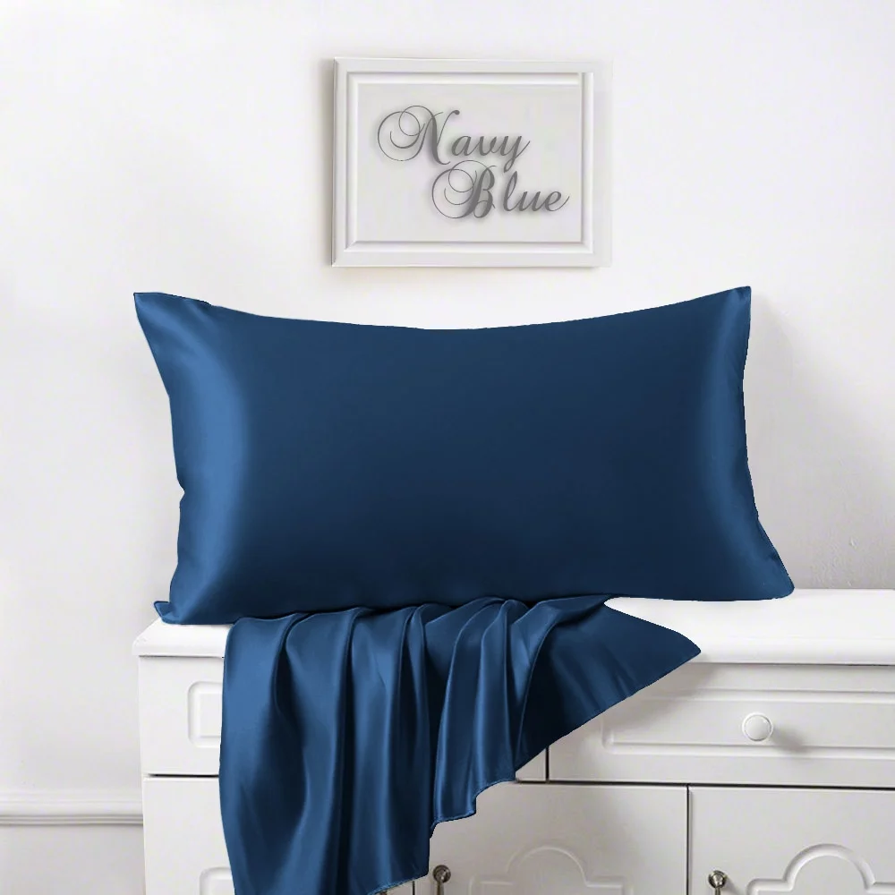 LINENWALAS Split King Sheets for Adjustable Beds, 5 Piece Bedding Sheet Set - Viscose from Bamboo Silk Sheets, Best Cooling Bed Sheet, Hotel Luxury, Soft, Deep Pocket Anti Pilling Sheets (Navy Blue)