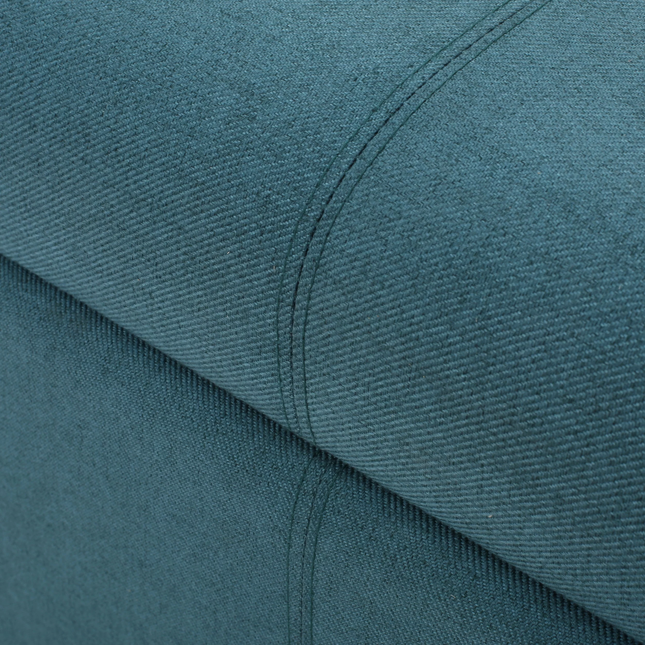 Noble House Lomita Dark Teal Fabric Storage Ottoman