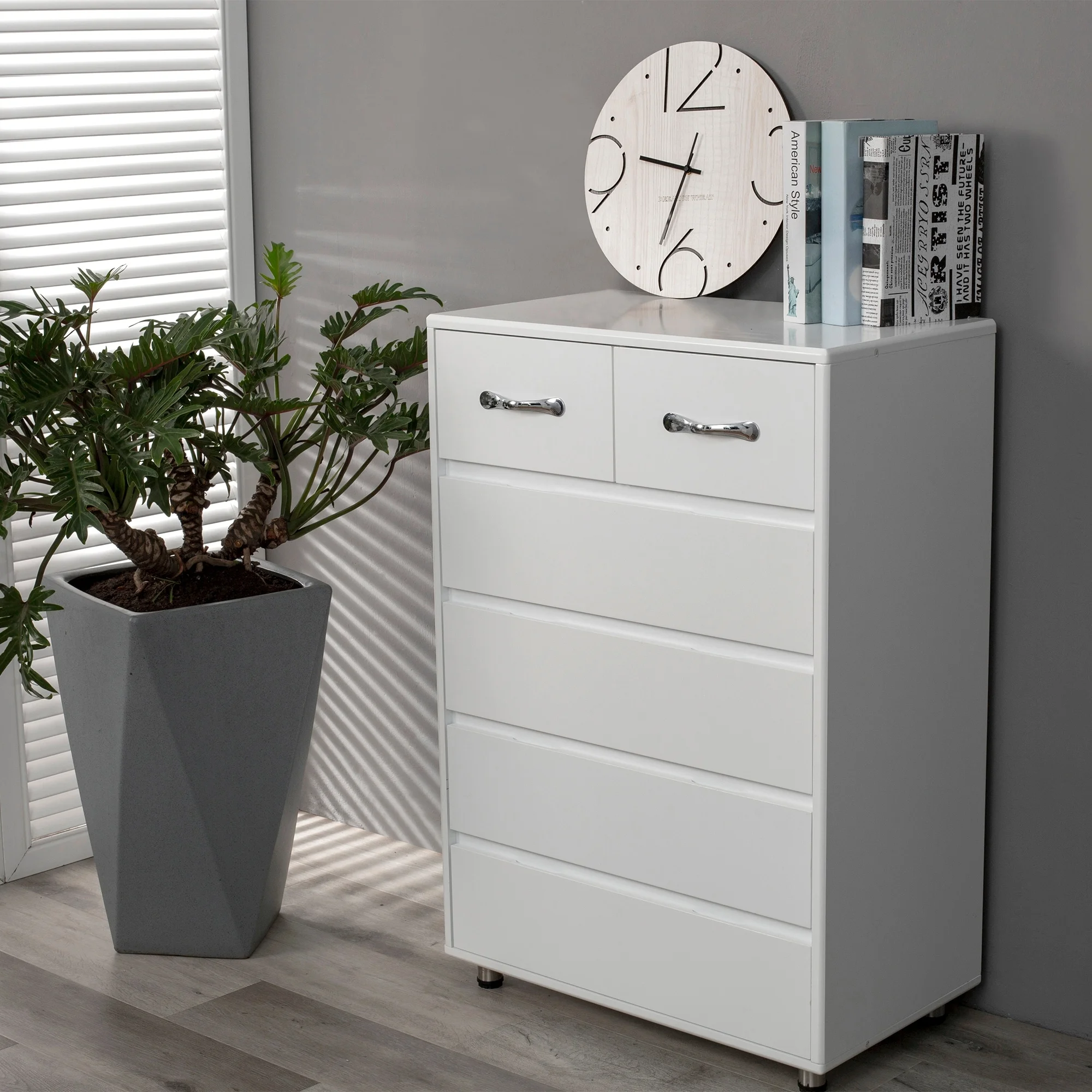 Nestfair Modern 6-drawer Dresser White
