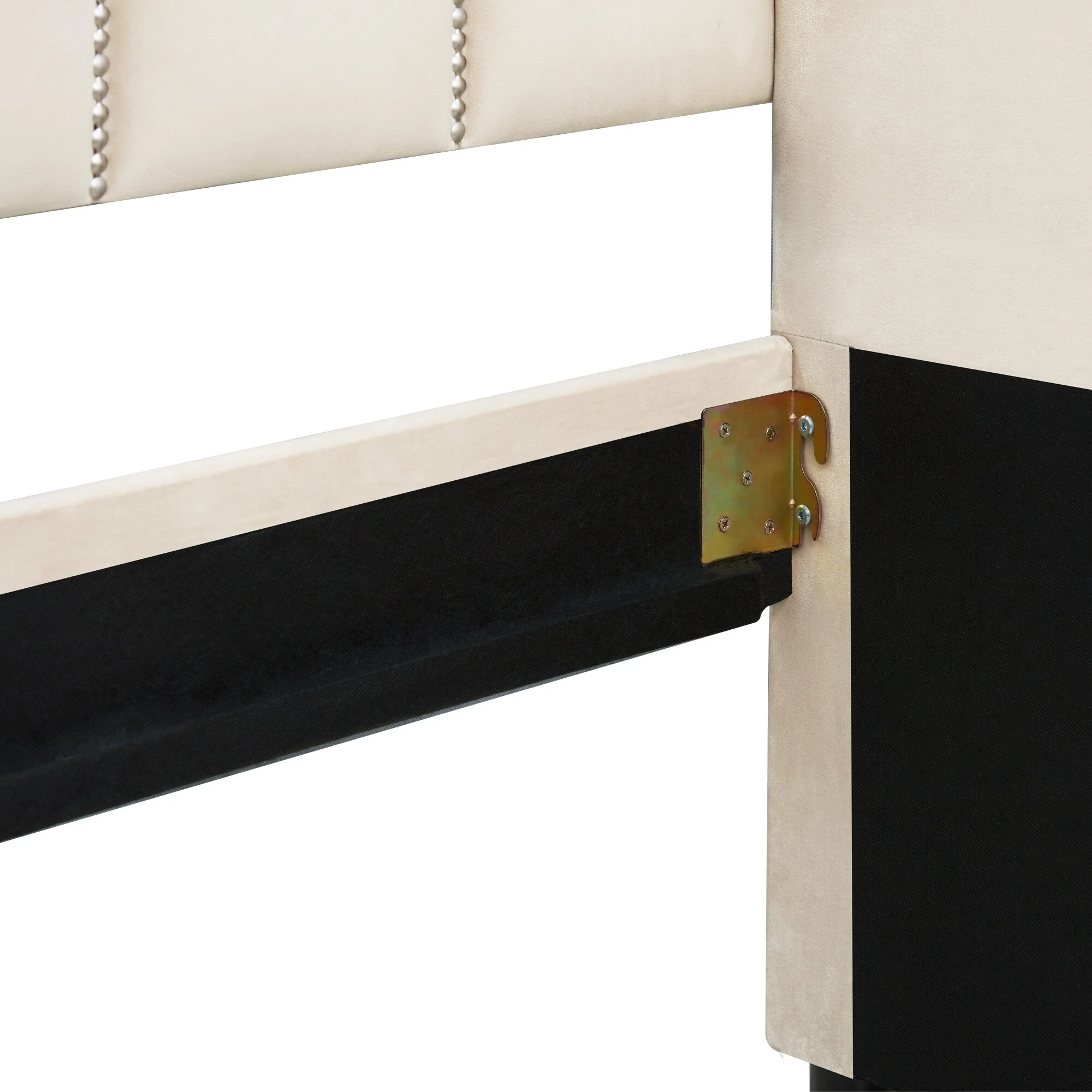 Nestfair  Twin Size Upholstered Daybed with Drawers Beige