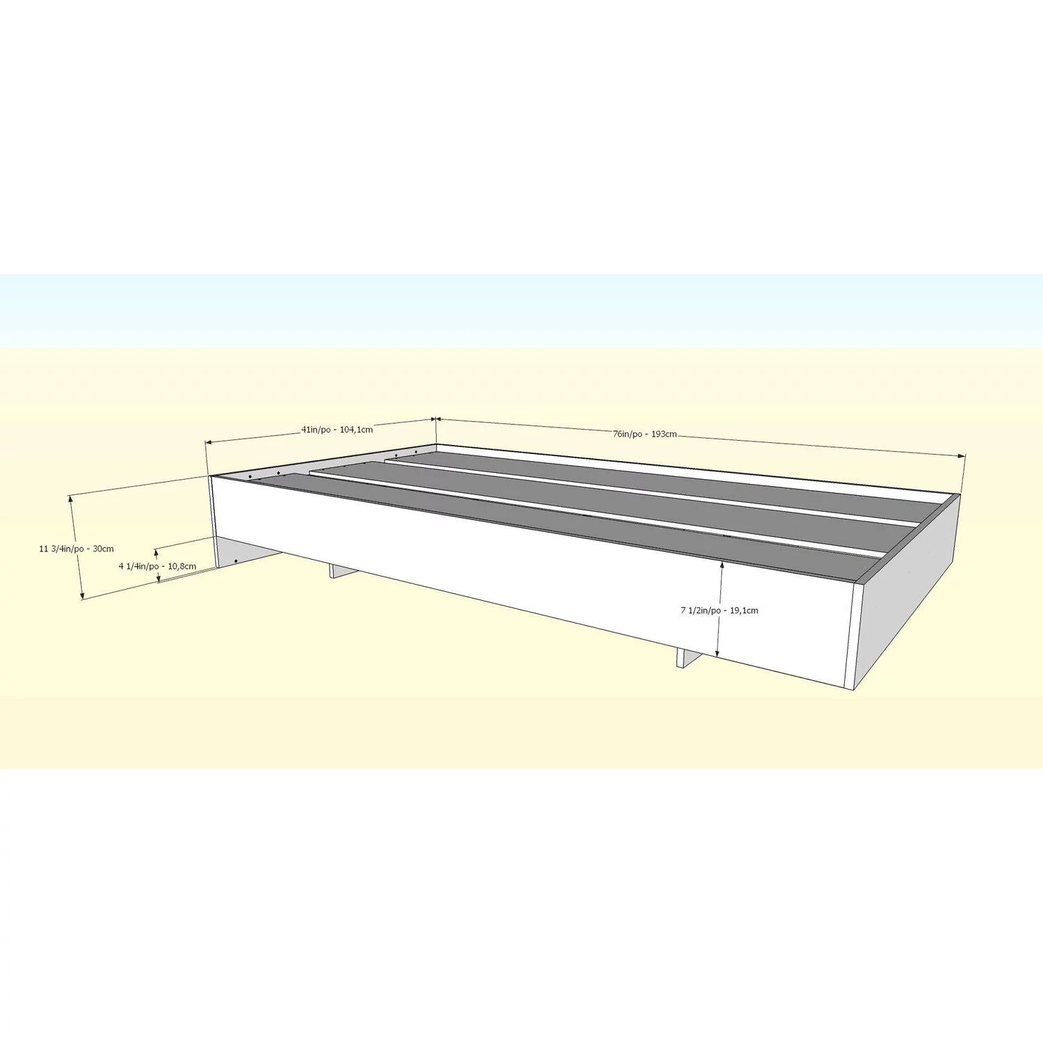 Nexera Nordik Twin Size Bed BUNDLE #400724-Size:Twin