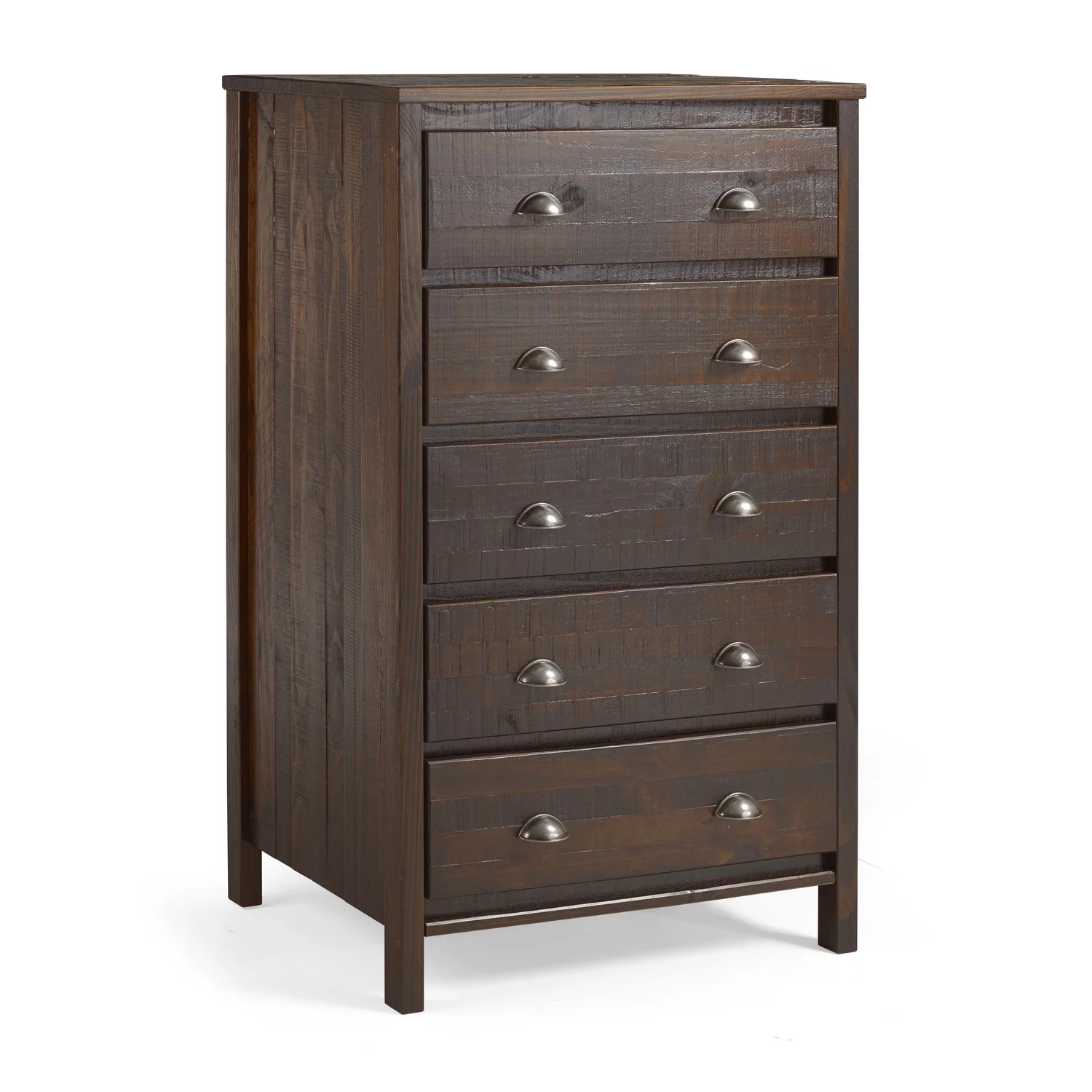 Camaflexi Baja Solid Wood 5-Drawer Bedroom Chest in Walnut