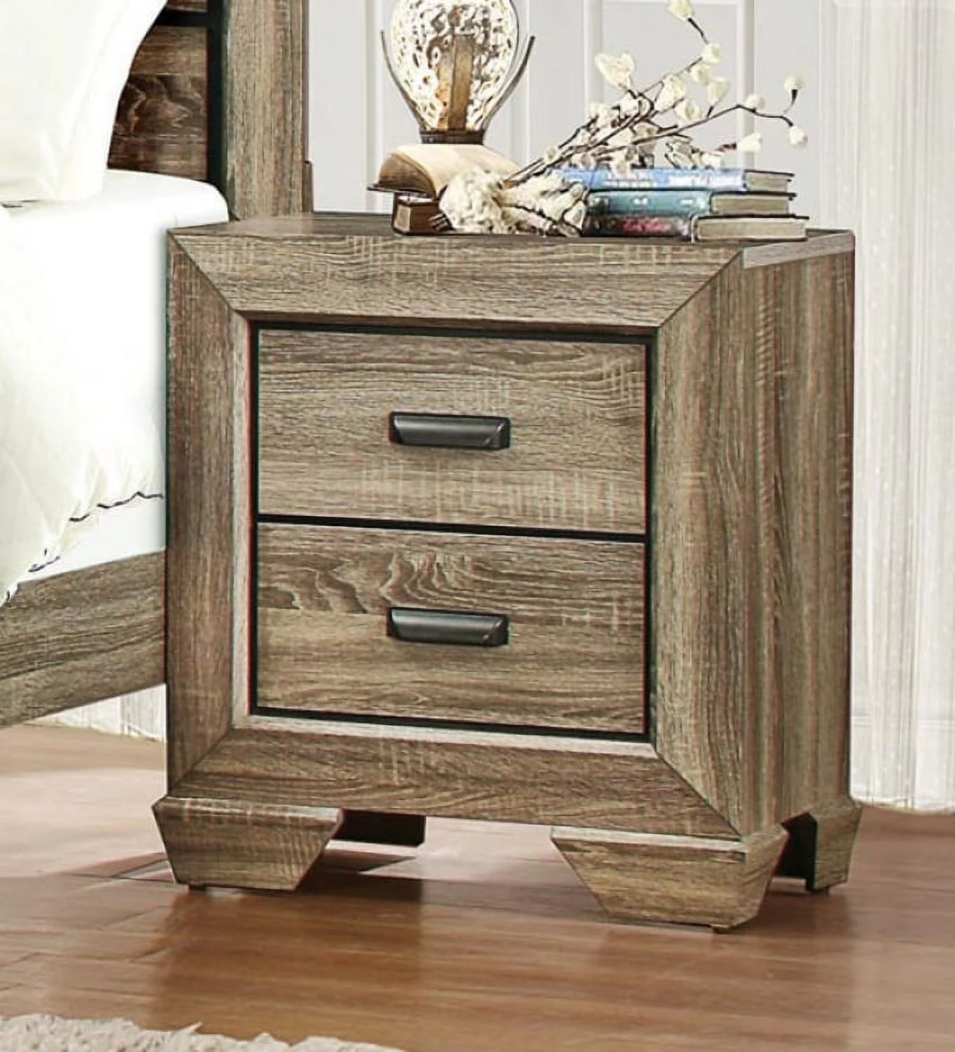 Bainbridge Rustic 4 Piece Full Bedroom Set in Beechwood