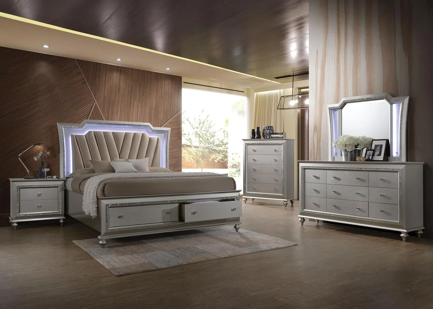 Samana Upholstered Storage Platform Queen Bed Set 5 by Orren Ellis