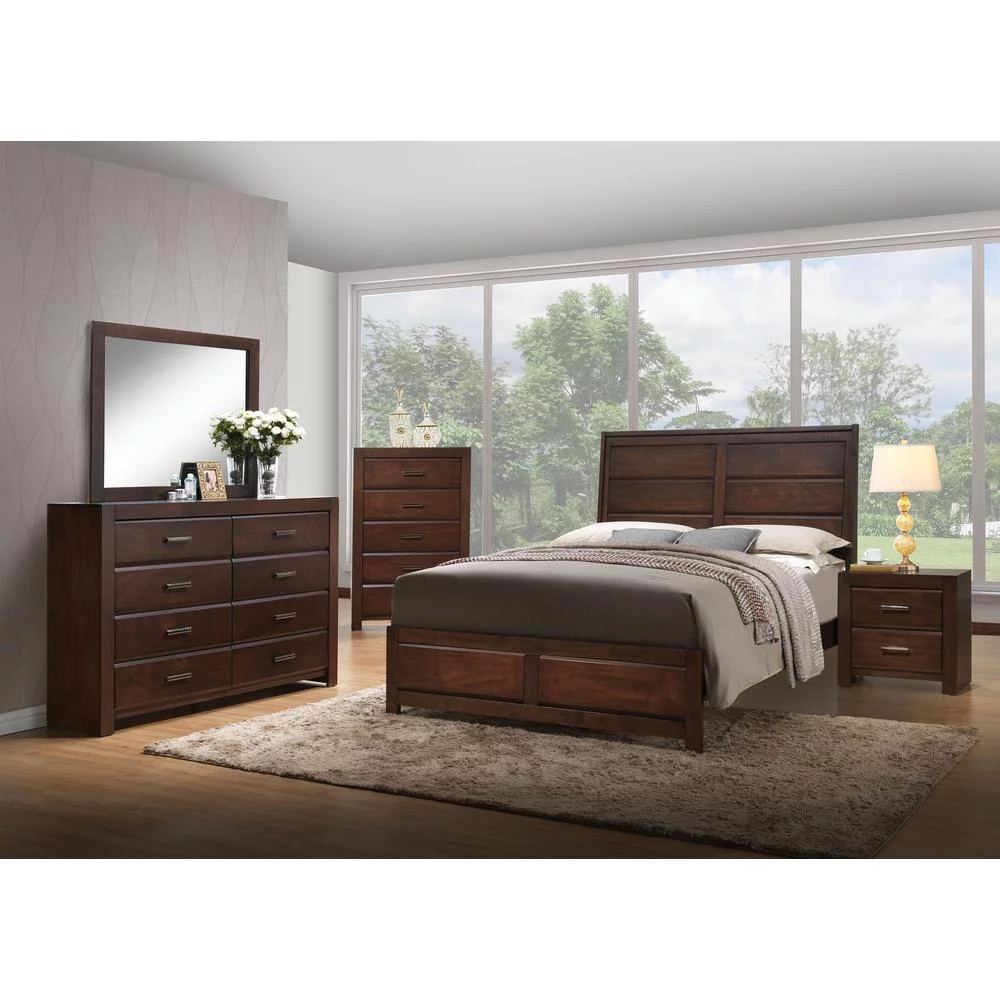 ACME Oberreit Wood 8-Drawers Bedroom Dresser in Walnut