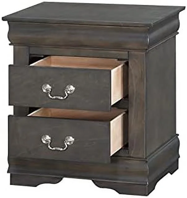 NLIBOOMLife Nightstand with 2 Drawers Small Dresser Bedside Night Stand End Table with for Bedroom Living Room College Dorm No Assembly Required (Dark Gray)