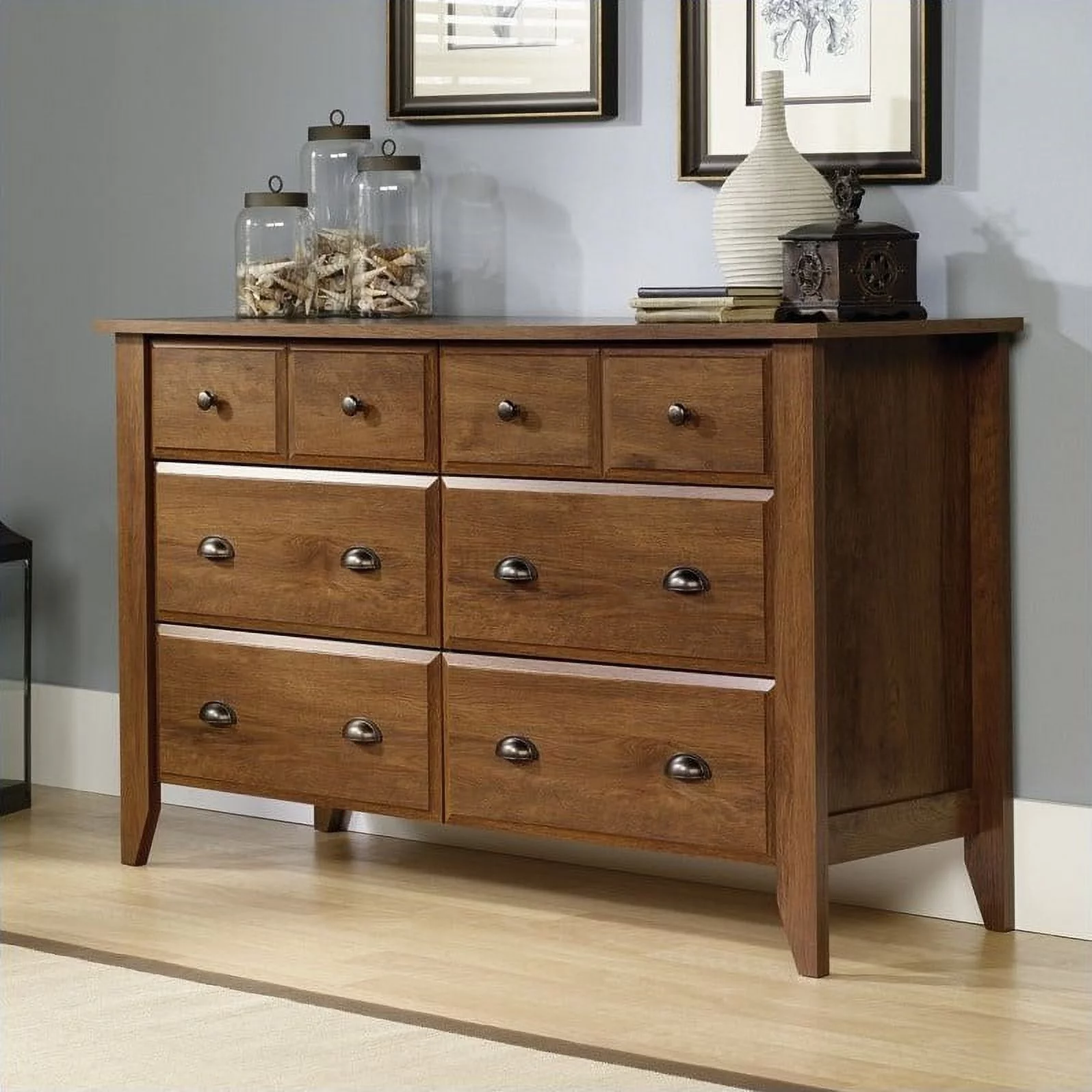 Kingfisher Lane Solid Wood 6 Drawer Double Bedroom in Oiled Oak