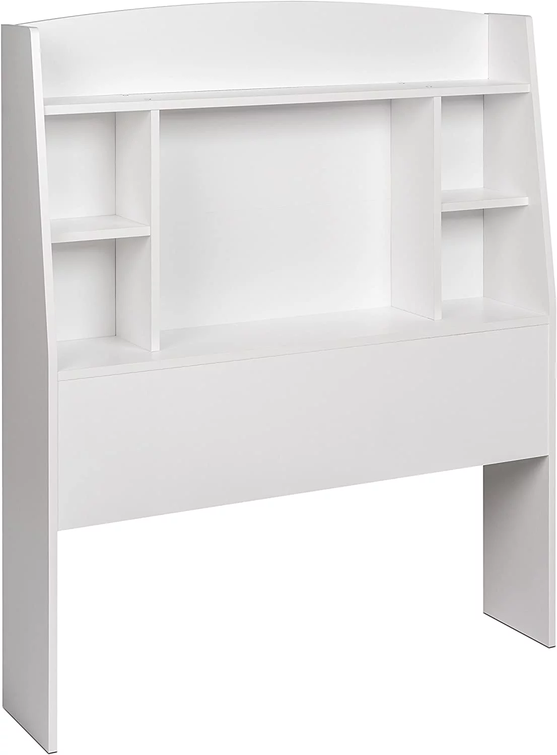 QCAI Astrid Simplistic Twin Headboard with 4 Compartments, Functional Bookcase Headboard for Twin Size Beds 8.75