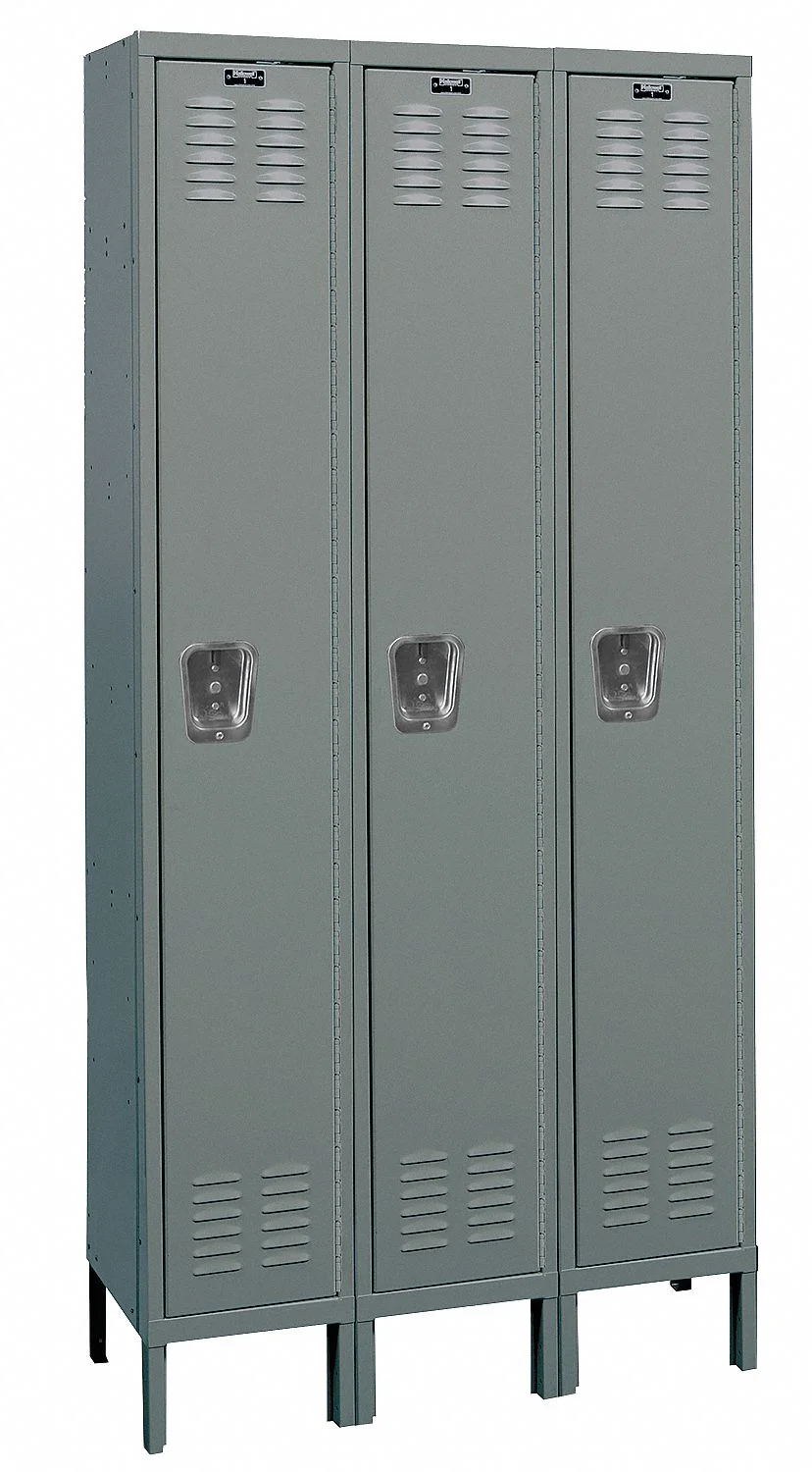 Hallowell Wardrobe Locker,Lvrd,3 Wide, 1 Tier,Gray U3588-1HG