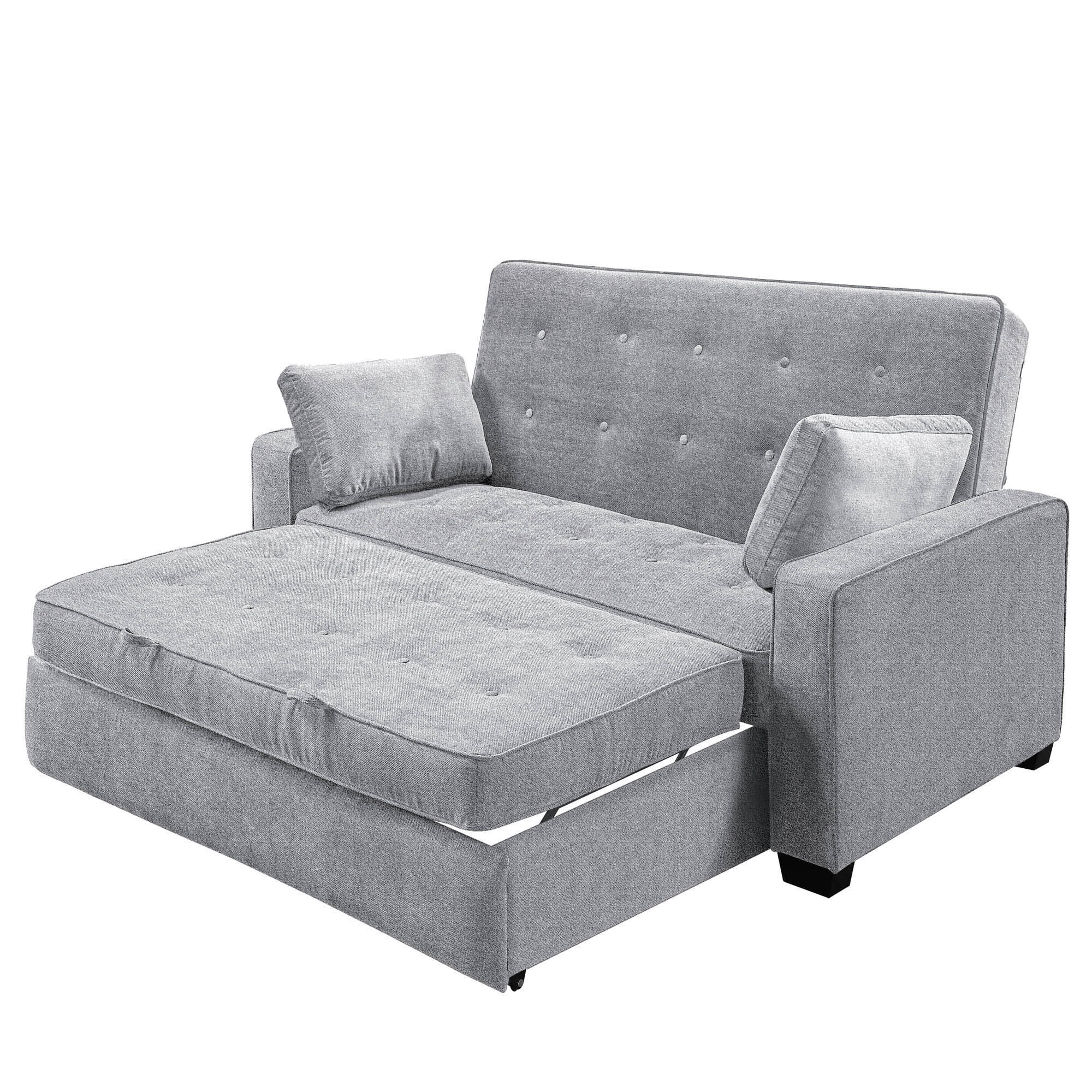 Serta Monroe Modern Sofa with Sleeper, Light Gray Fabric