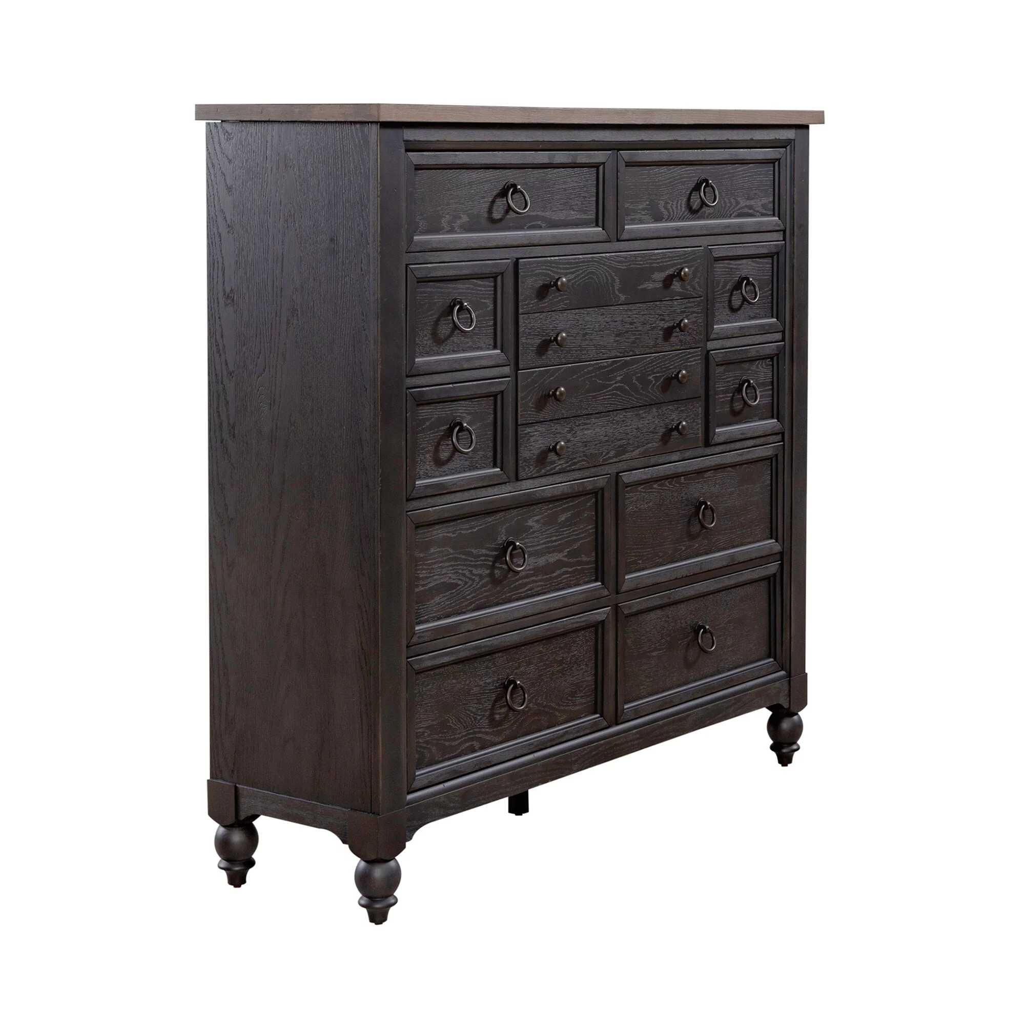 Liberty Furniture Industries Americana Farmhouse Black 12 Drawer Chesser