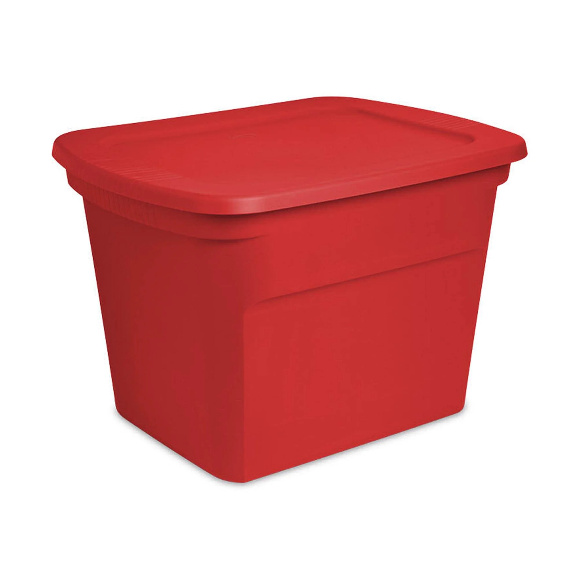Sterilite 18 Gallon Plastic Stackable Storage Tote Container, Red (8 Pack)