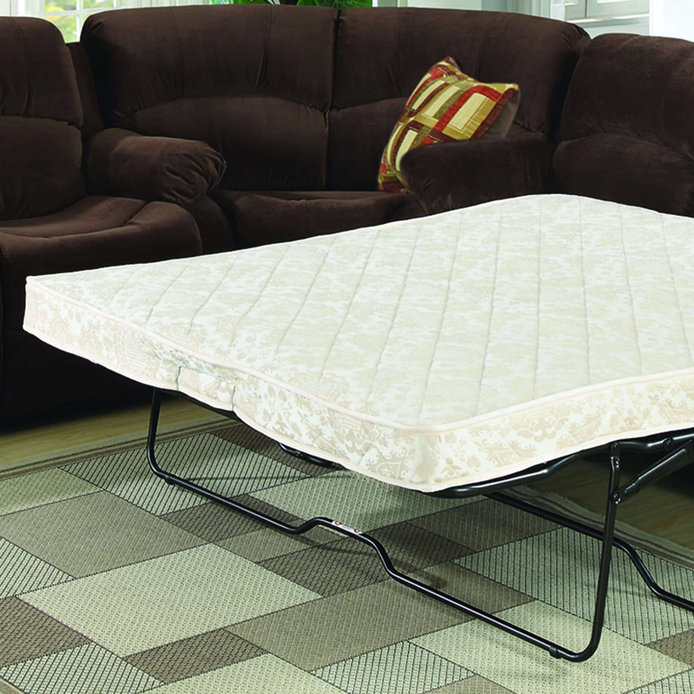 AC Pacific Tracey Queen Sofa Bed, Brown