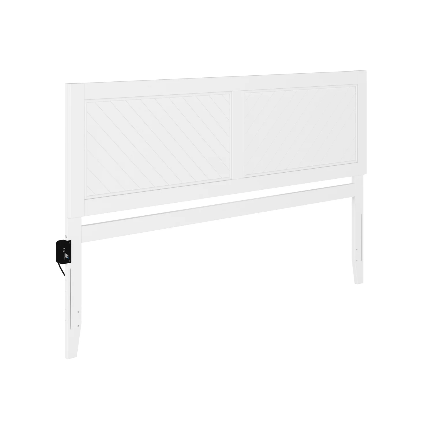 AFI Canyon Contemporary Solid Wood King Size Headboard in White