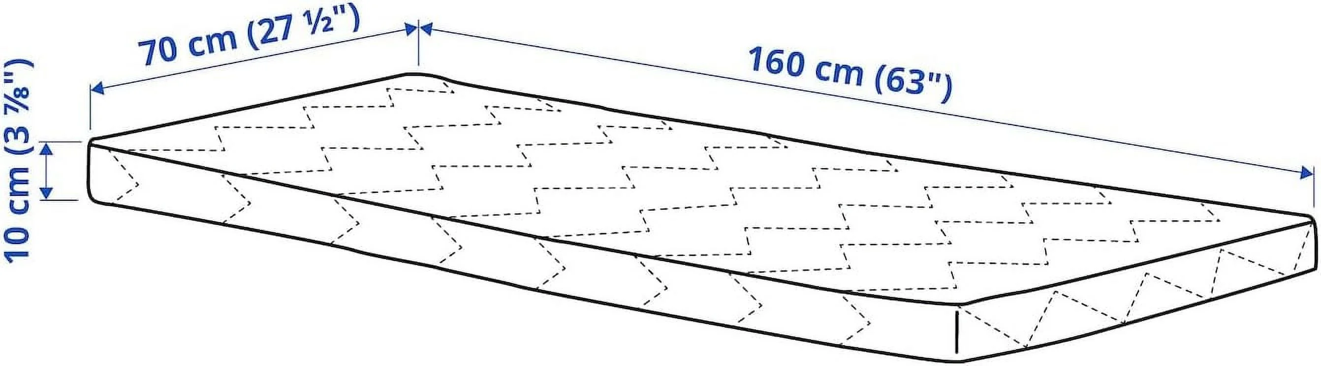 Underlig Foam Mattress For Junior Bed, White