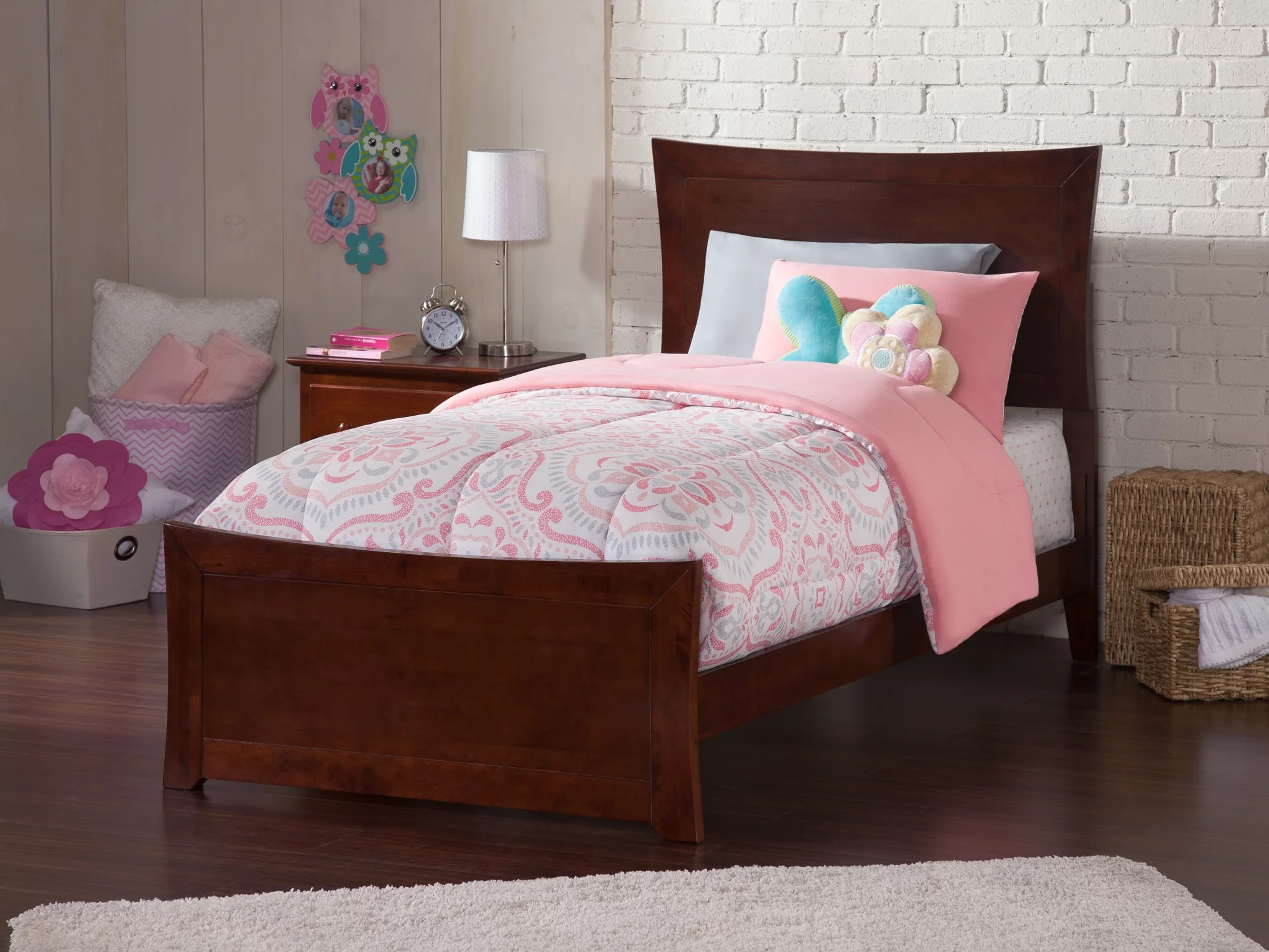 Metro Traditional Bed with Matching Foot Board, Multiple Colors and Sizes