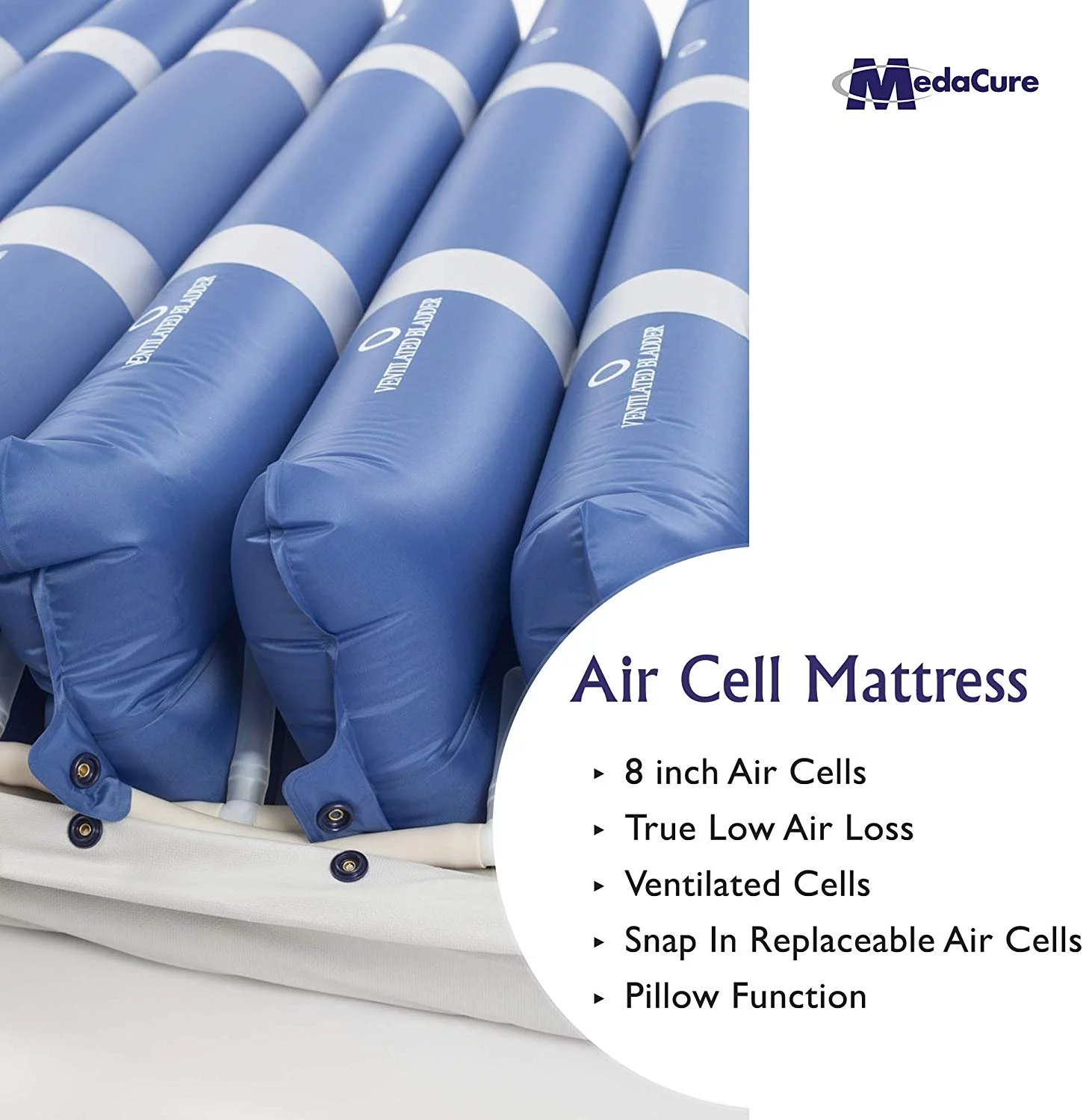 Medacure Alternating Pressure Low Air Loss Mattress with Pump for Hospital Beds - 80