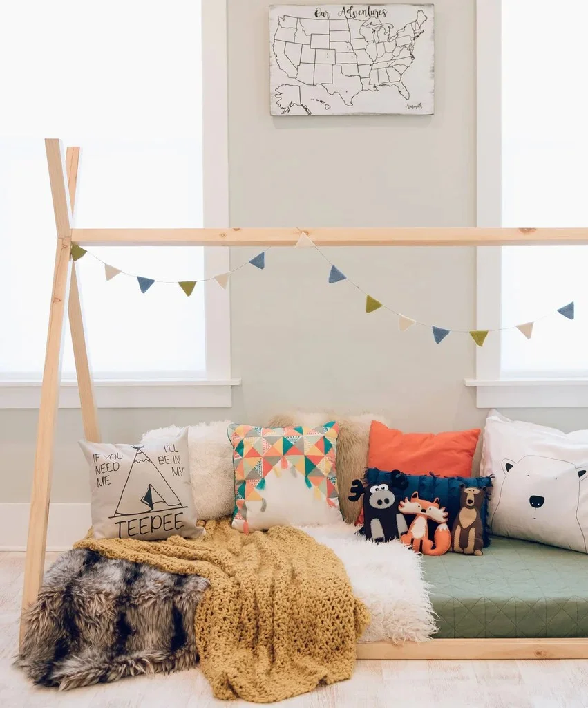 Cottage Kids Furniture TeePee Montessori Bed with Slats
