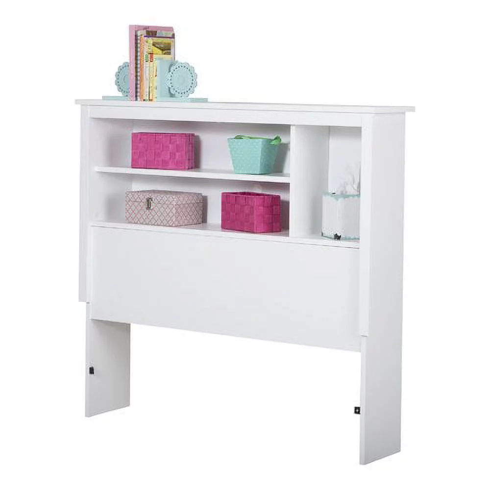 South Shore Vito Twin Bookcase Headboard, Pure White
