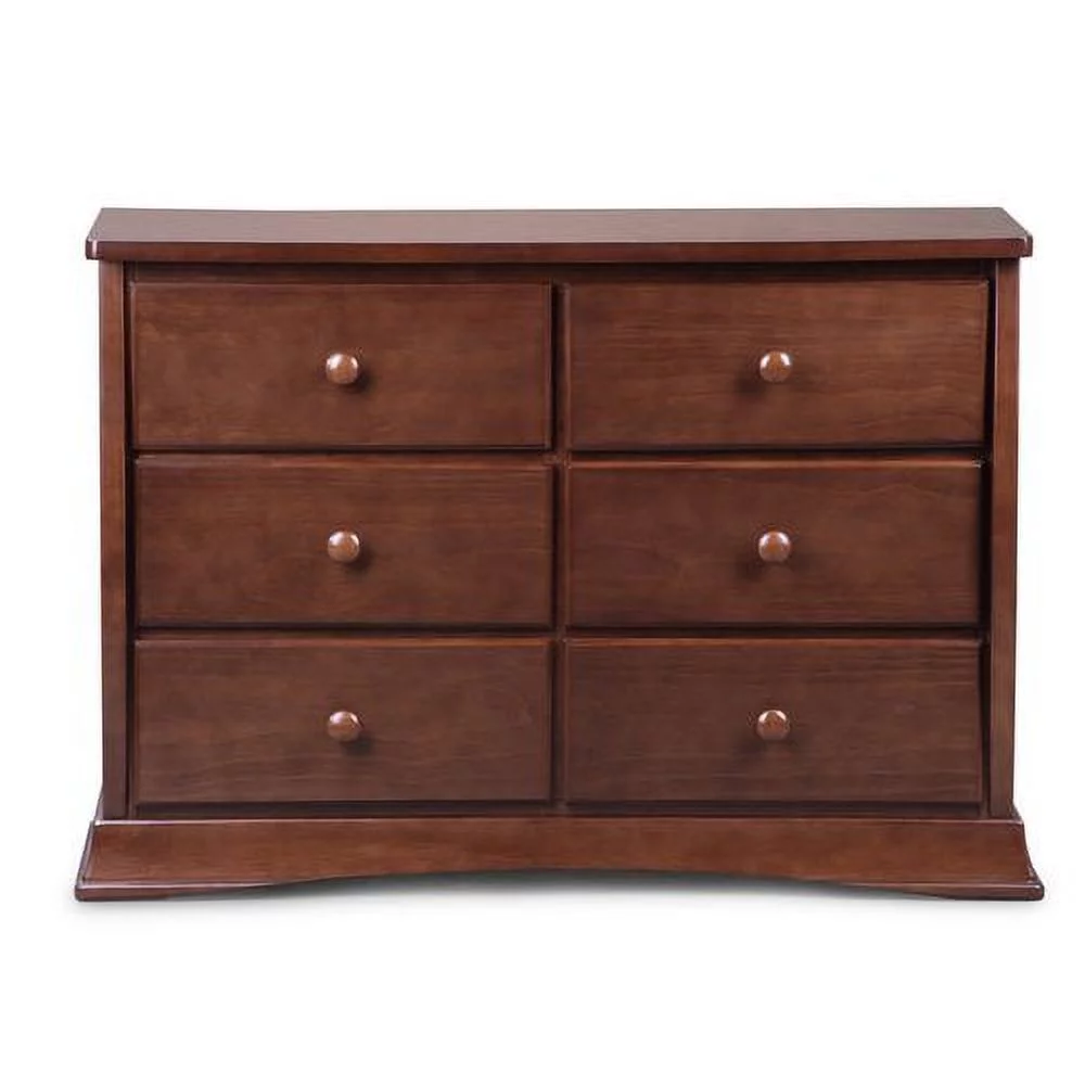 Delta Children Bentley 6 Drawer Dresser in Black Cherry/Espresso