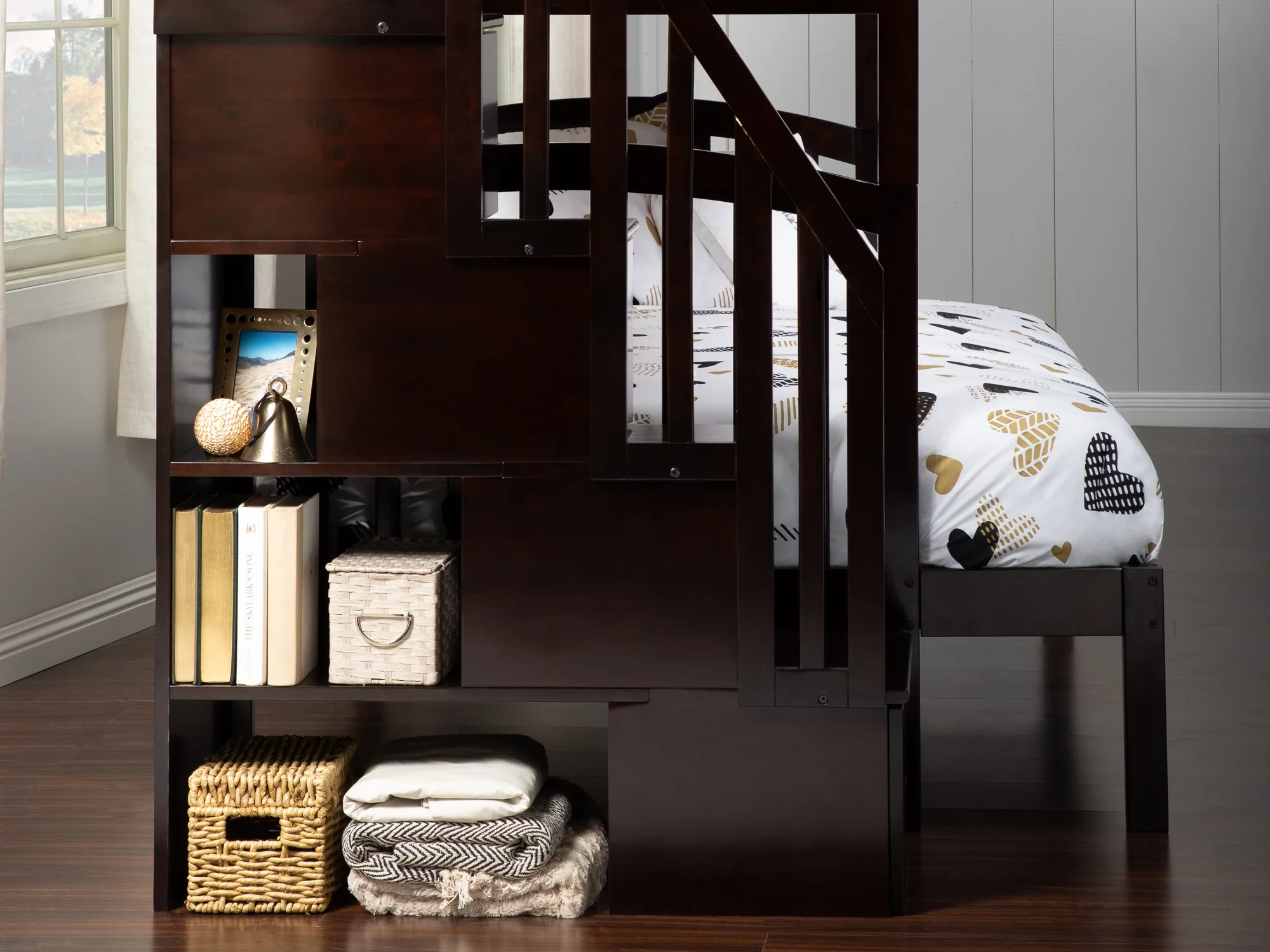 Westbrook Staircase Bunk Twin over Full in Espresso