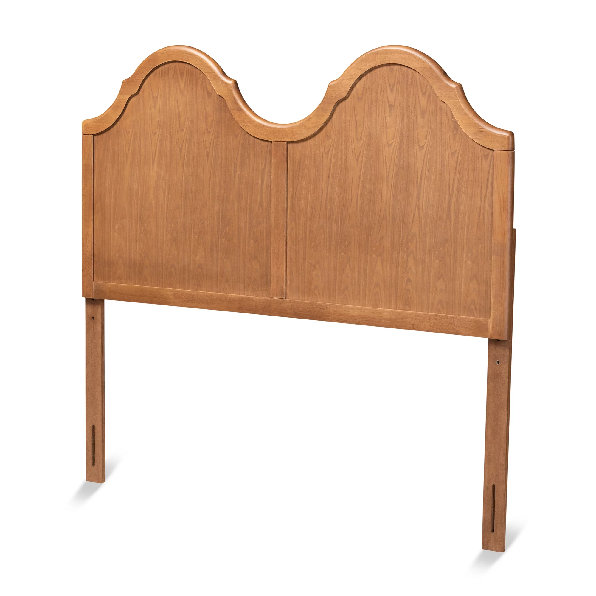 Baxton Studio Tobin Classic Panel Back Support Engineered Wood Headboard, Queen, Ash Walnut